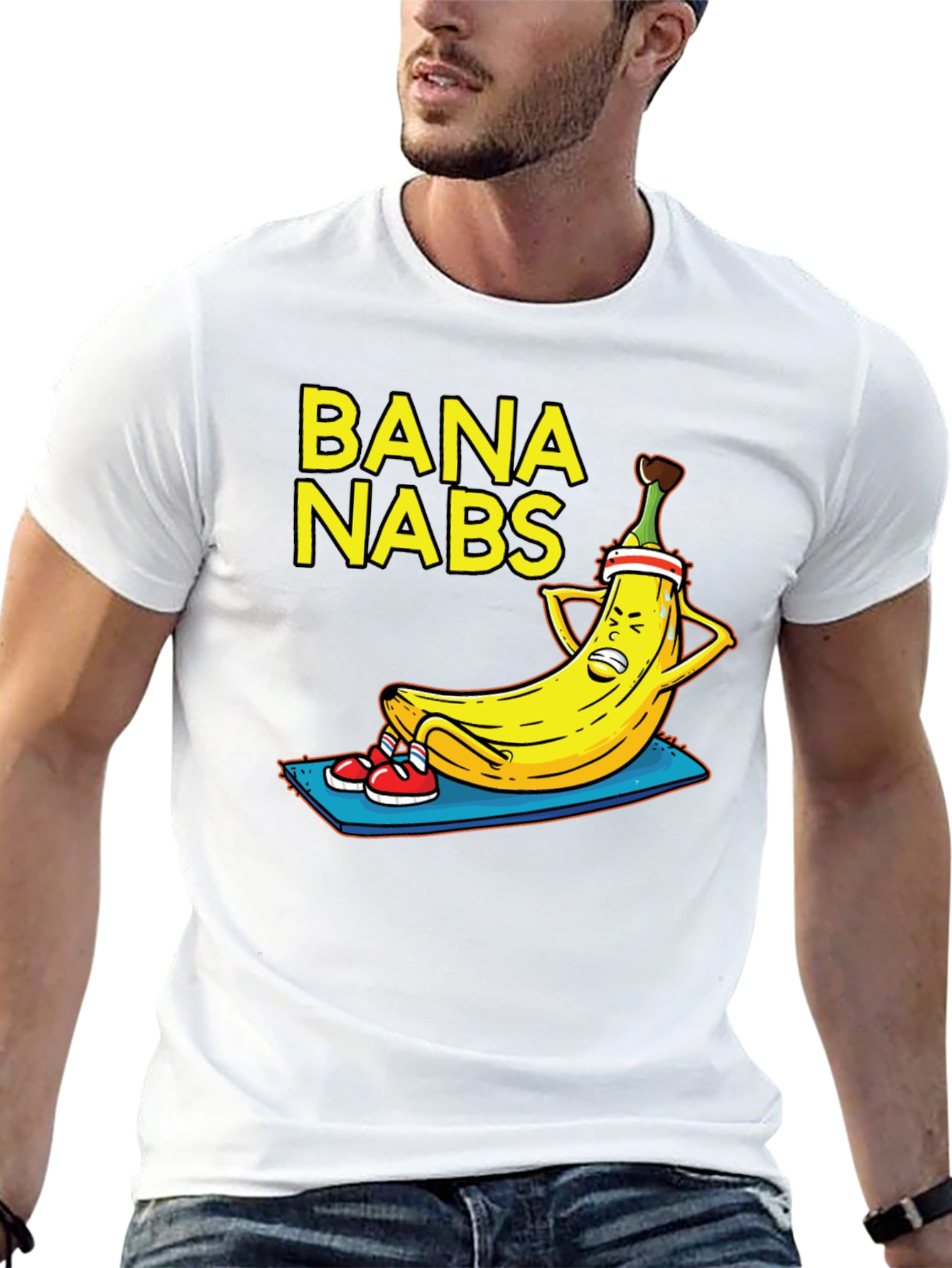 Black Bana Nabs Funny Workout T-Shirt  view 13