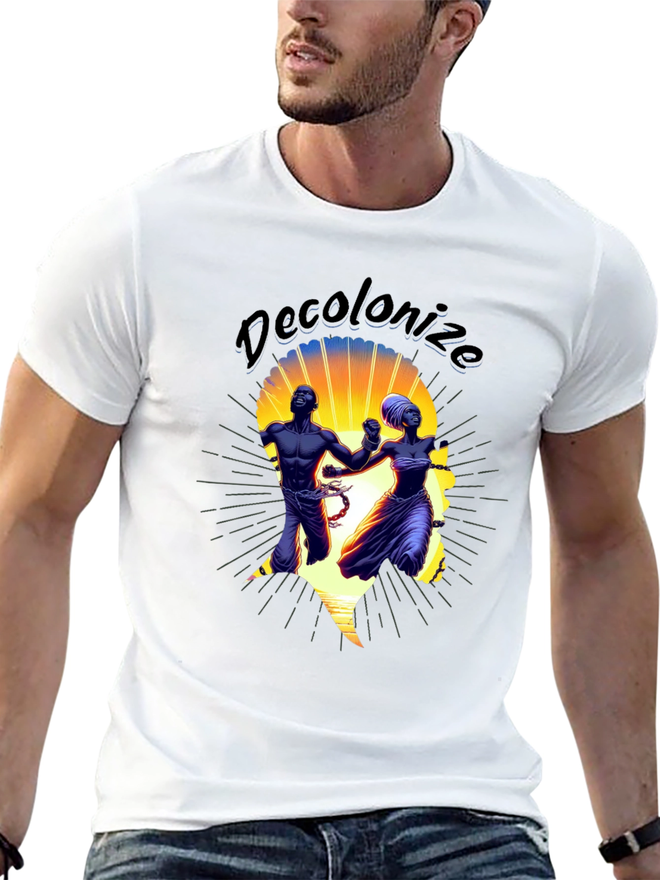 Black Decolonize Graphic T-Shirt - Black view 13