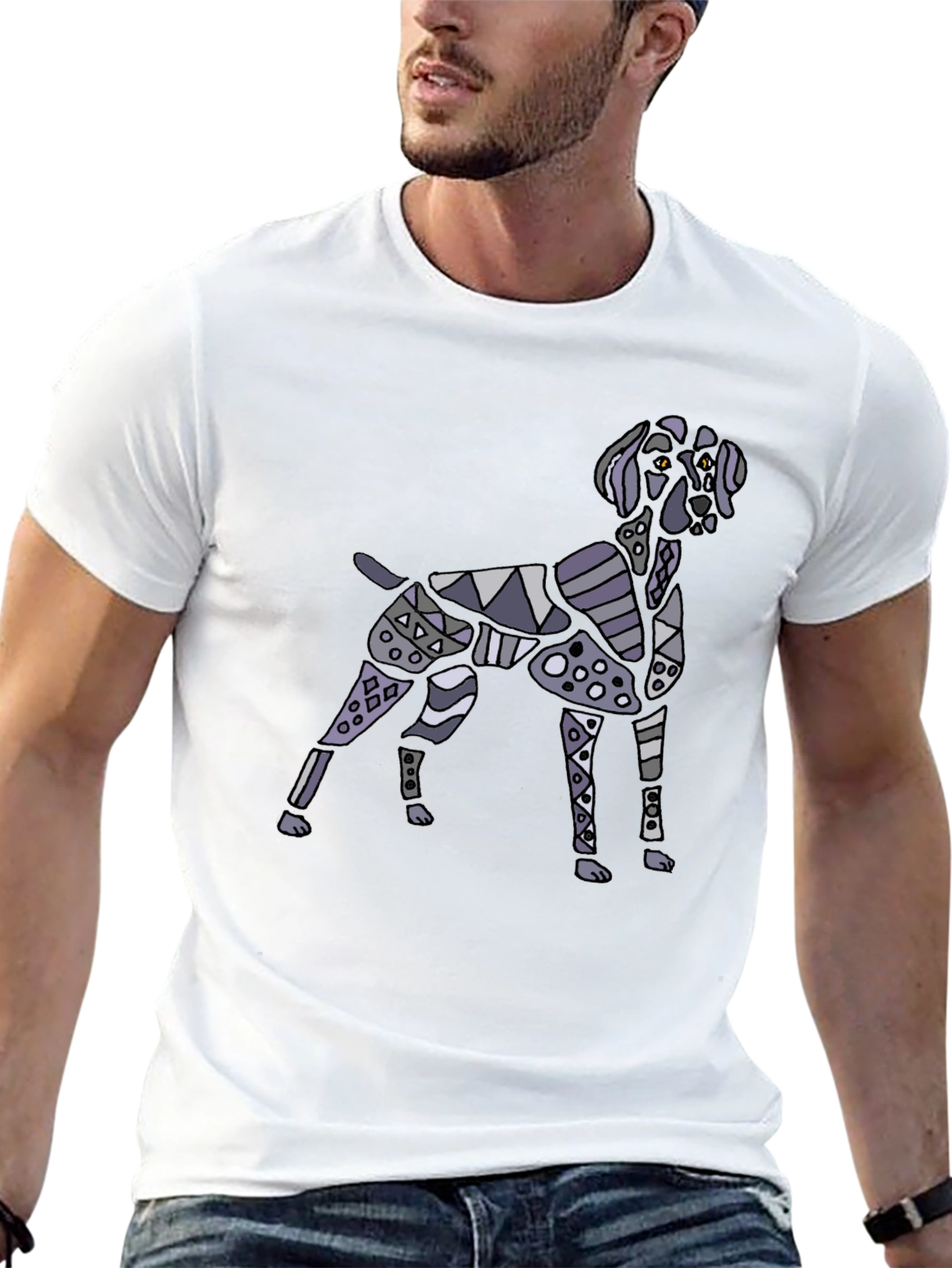 Black Dog Graphic Print Black T-Shirt view 13