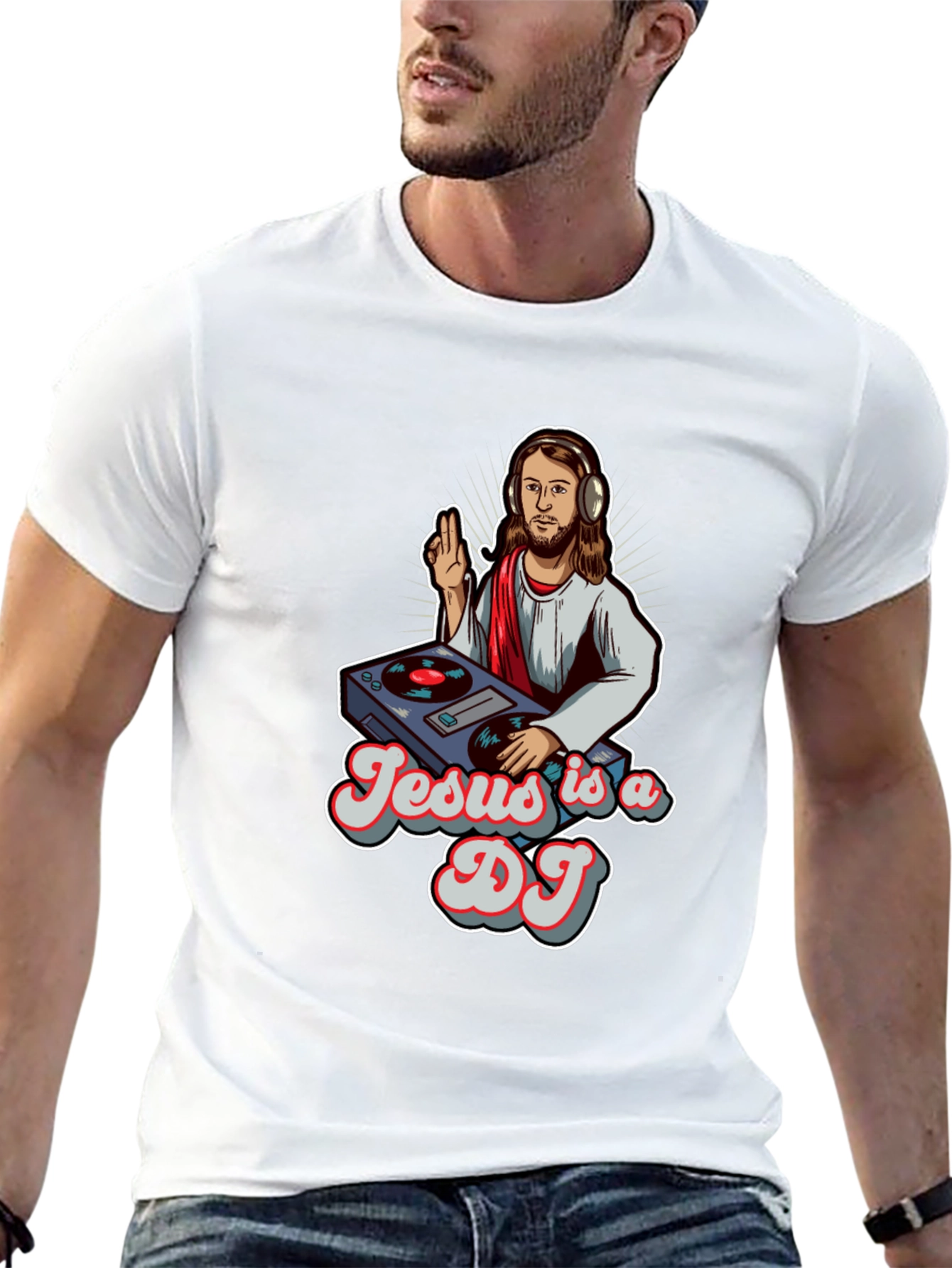Black Jesus is a DJ Black T-Shirt view 13