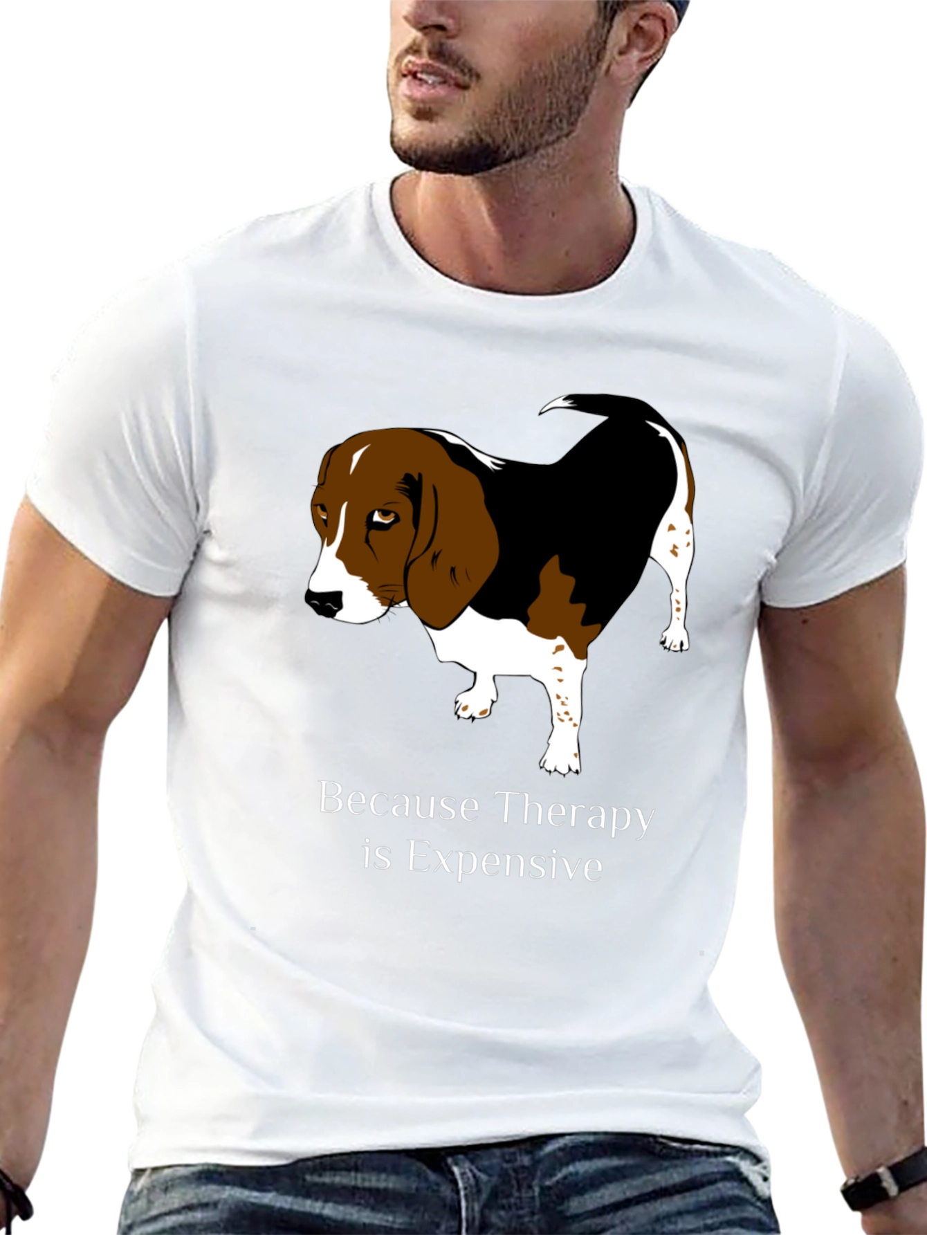Black Dog Therapy T-Shirt - Because Therapy is Expensive view 13