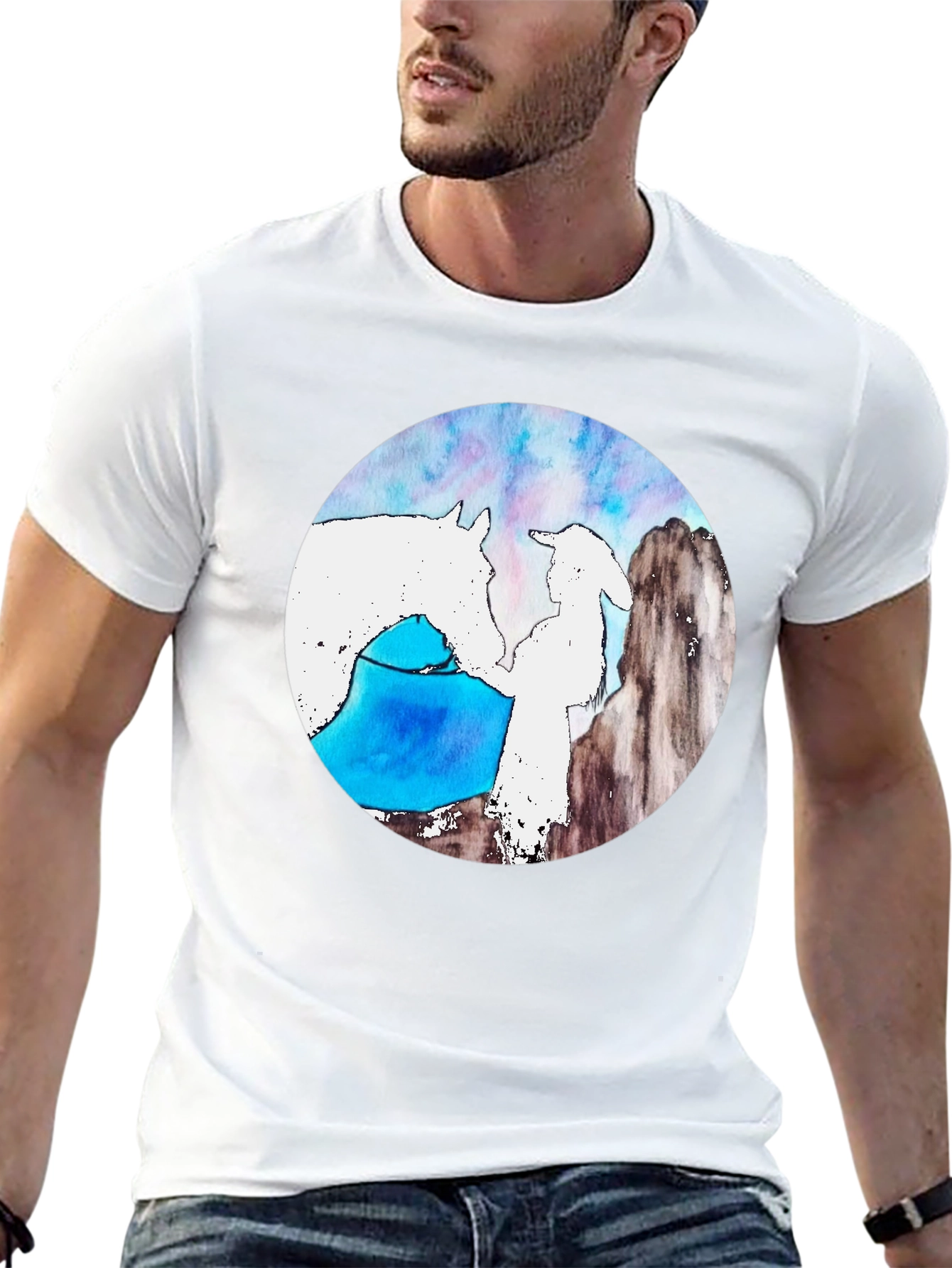 Black Ethereal Horse & Rider Black T-Shirt view 13