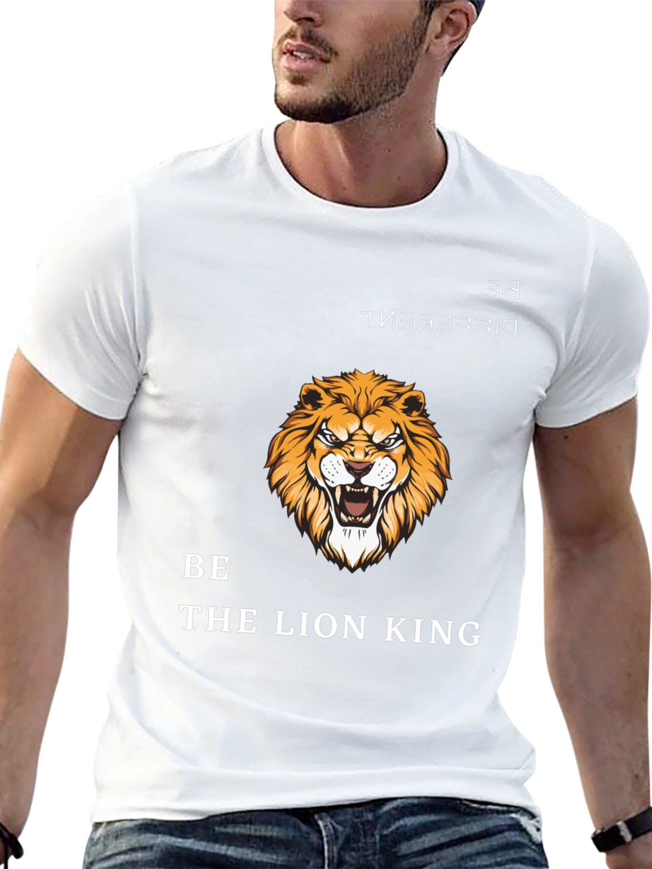 Black Lion King Graphic Tee - Be Different T-Shirt view 13