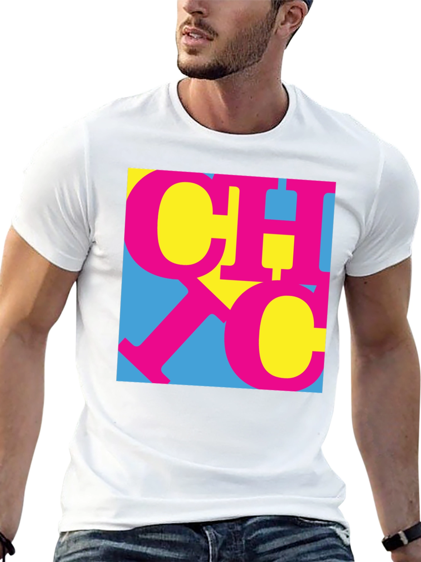 Black Retro CHIC Graphic Tee - Black Cotton Blend view 13