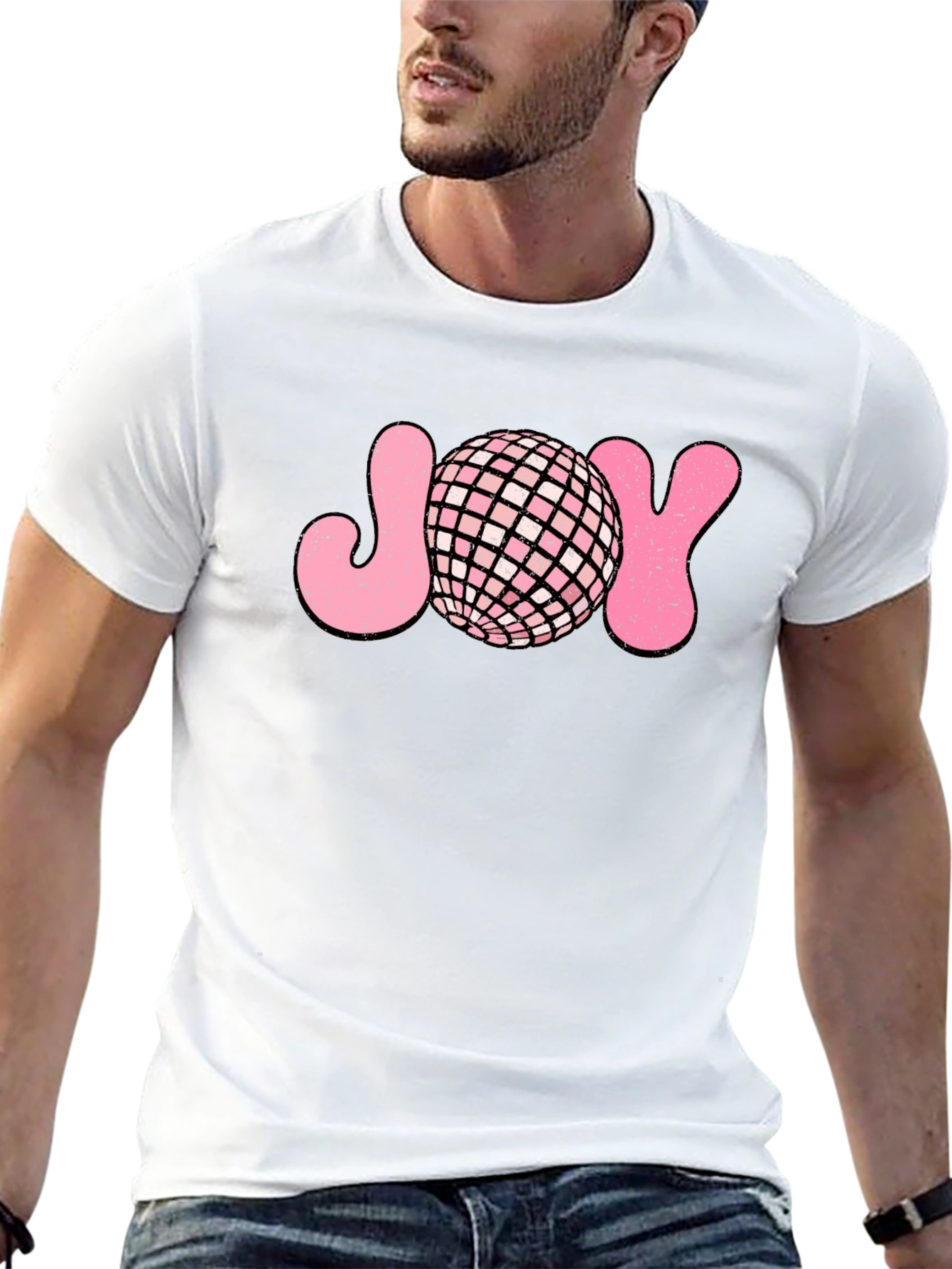 Black Retro Disco JOY T-Shirt view 13