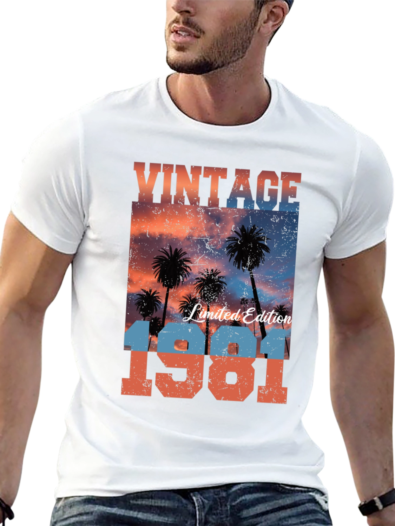 Black Vintage 1981 Limited Edition Sunset Palm T-Shirt view 13