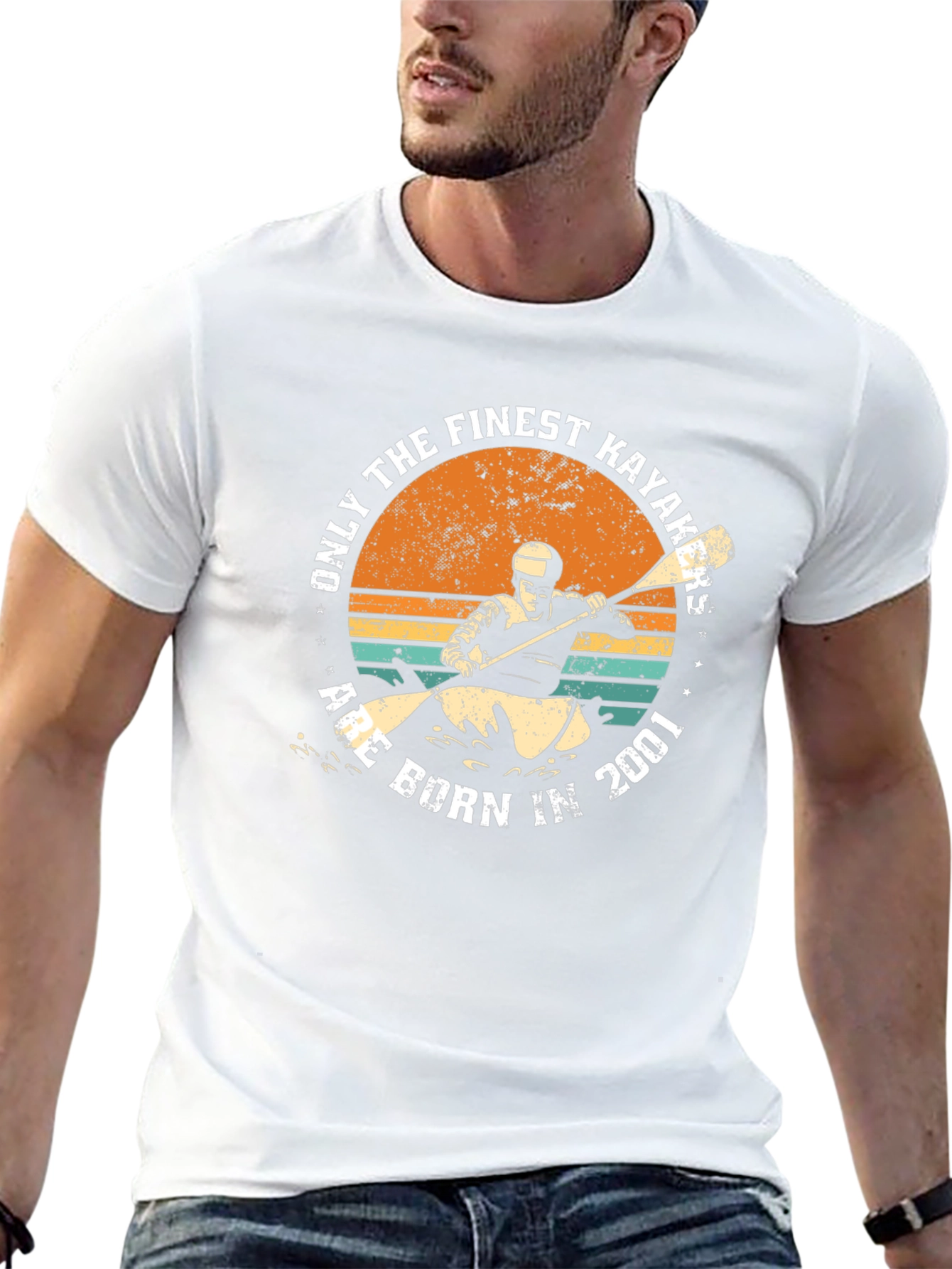 Black Finest Kayakers Born in 2001 T-Shirt view 13