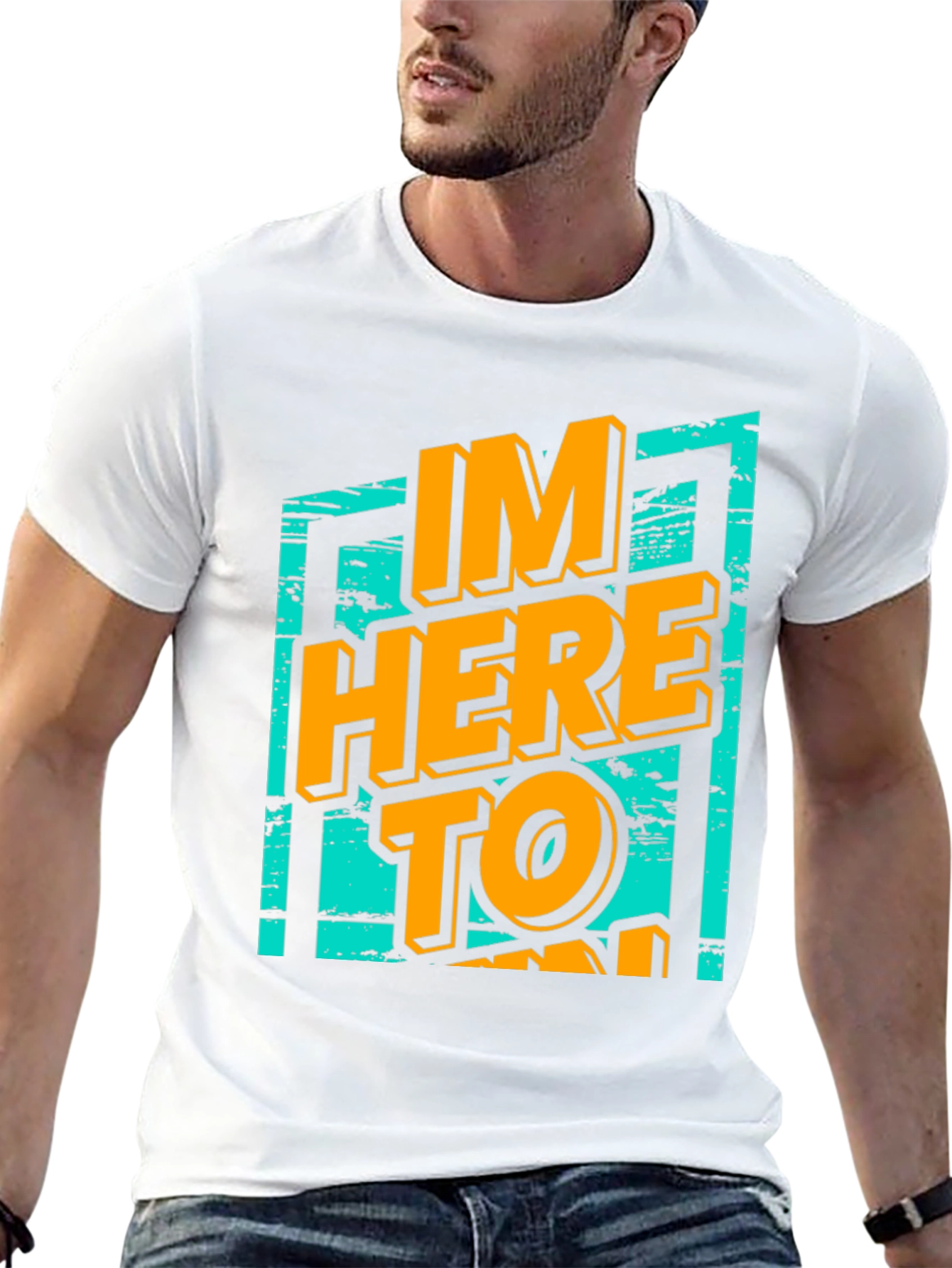Black I'm Here to Party Graphic T-Shirt view 13