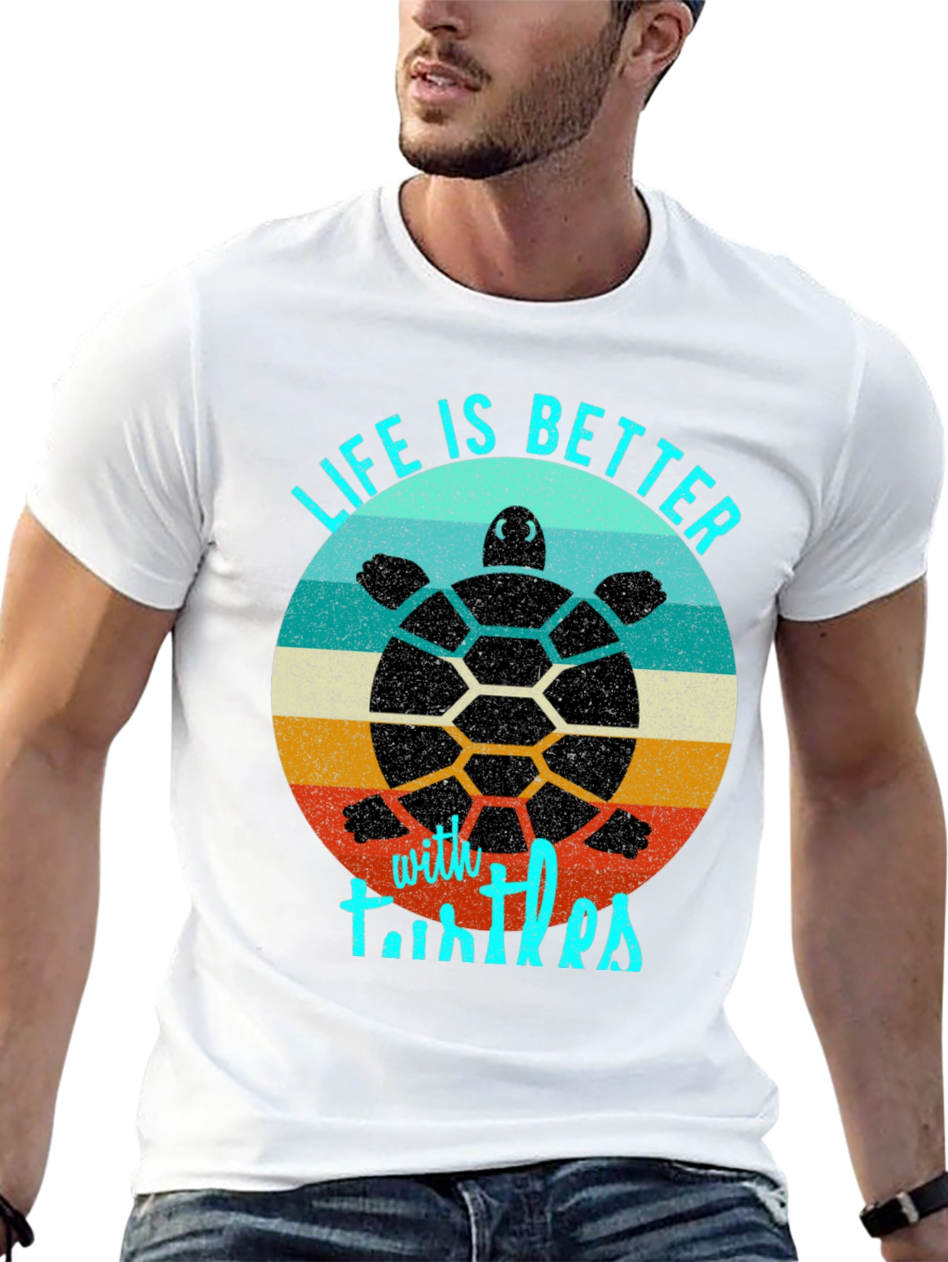 Black Life is Better with Turtles Graphic Tee view 13