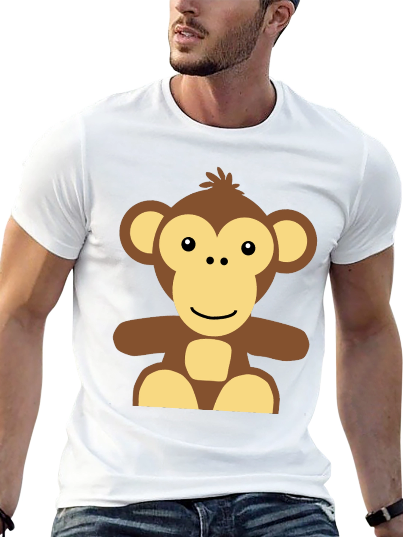 Black Monkey Graphic Black T-Shirt - Casual Wear view 13