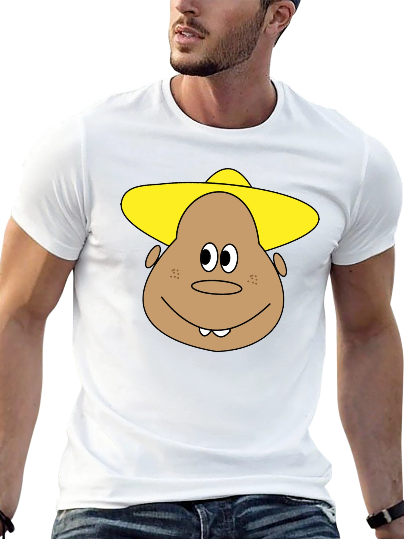 Black Funny Cartoon Character T-Shirt view 13