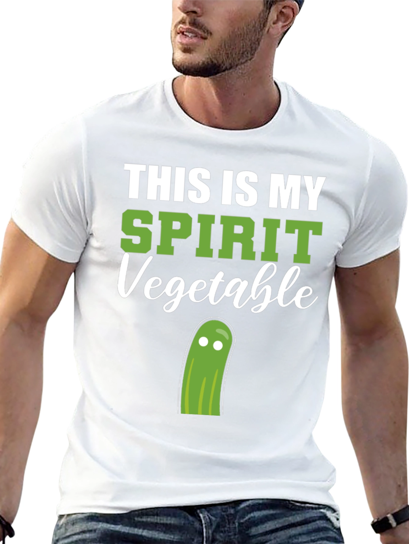 Black Spirit Vegetable T-Shirt - Funny Graphic Tee view 13