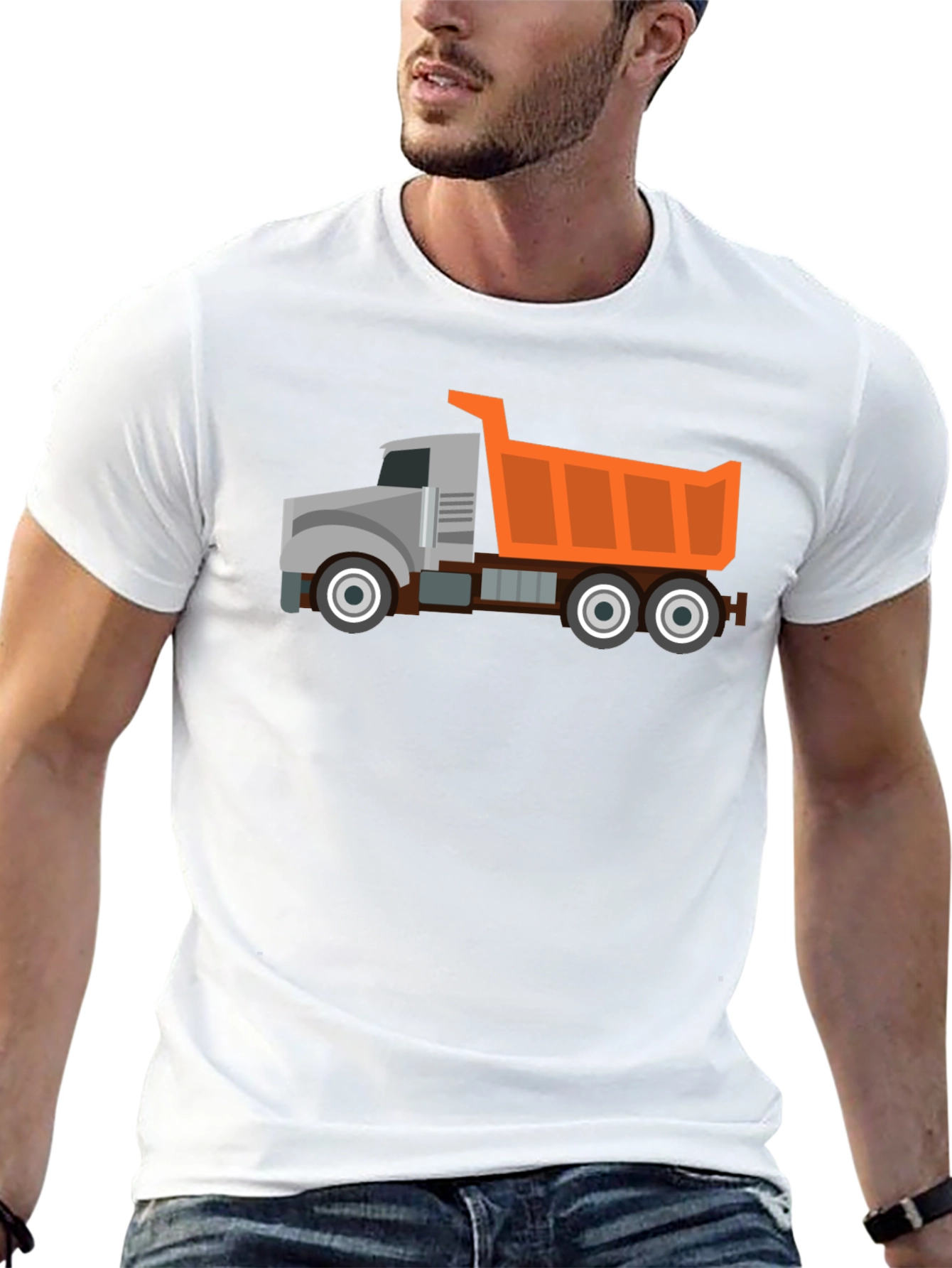 Black Dump Truck Graphic T-Shirt - Heavy Duty Fun! view 13