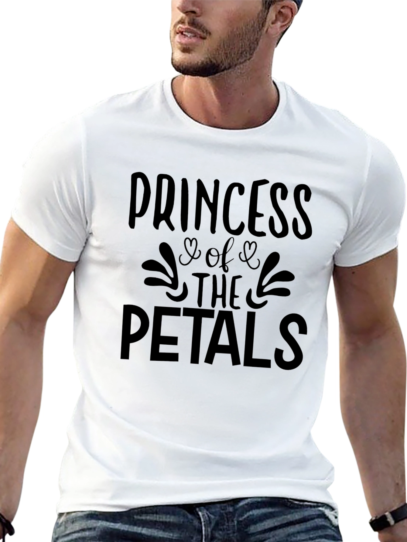 Black Princess of The Petals Black Graphic T-Shirt view 13