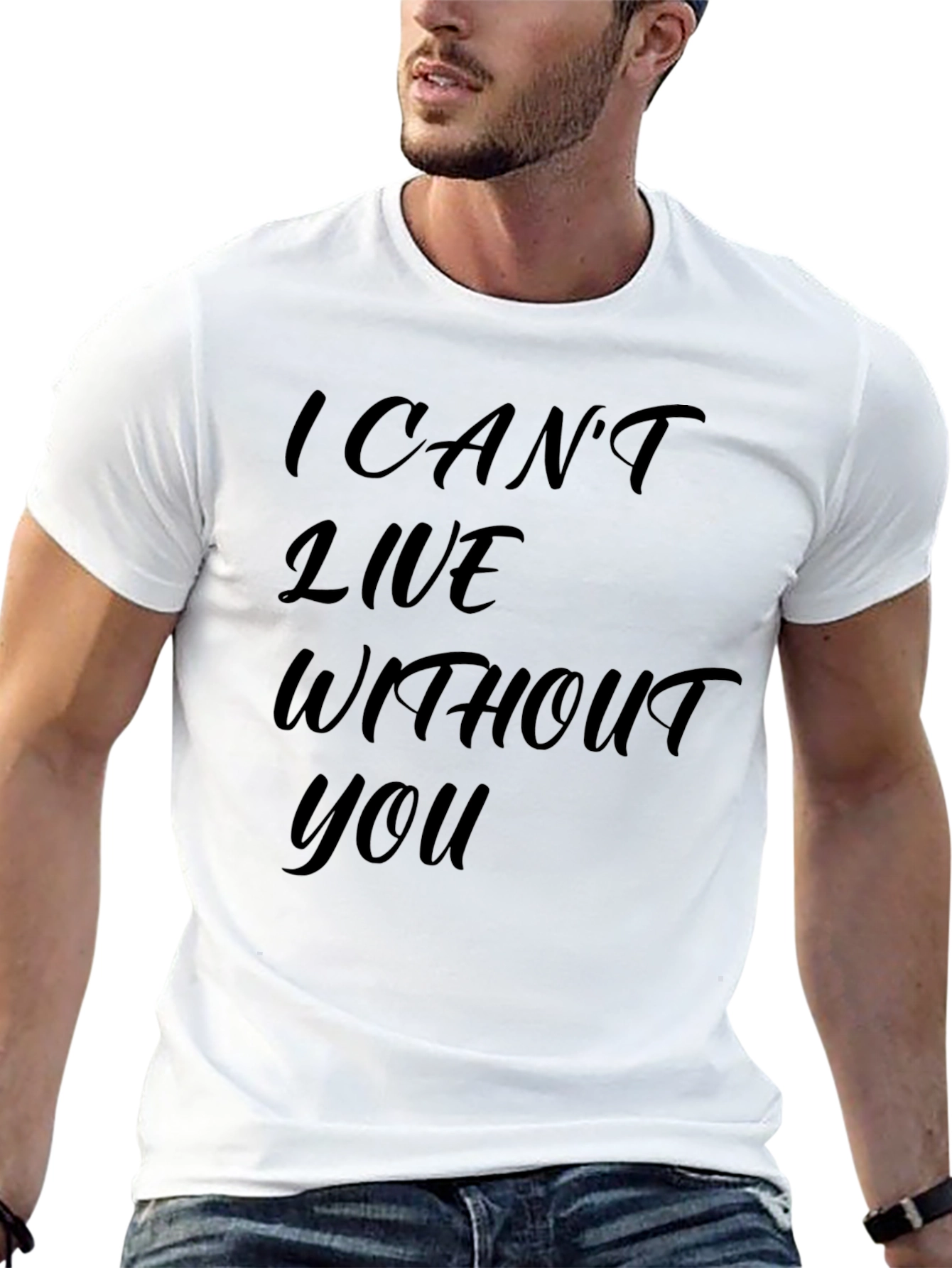 Black I Can't Live Without You - Graphic T-Shirt view 13