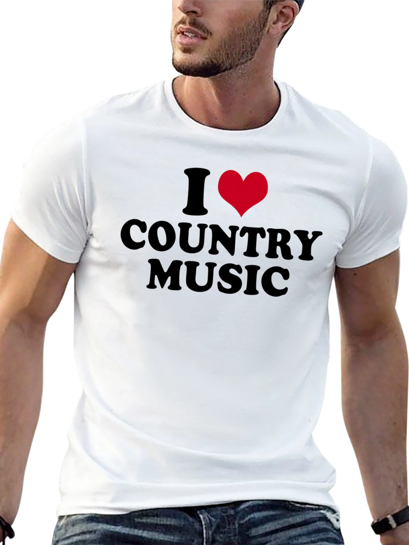 Black I Heart Country Music Black T-Shirt view 13