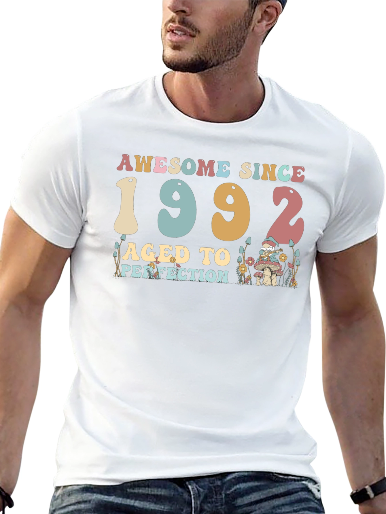 Black Awesome Since 1992 Graphic T-Shirt view 13