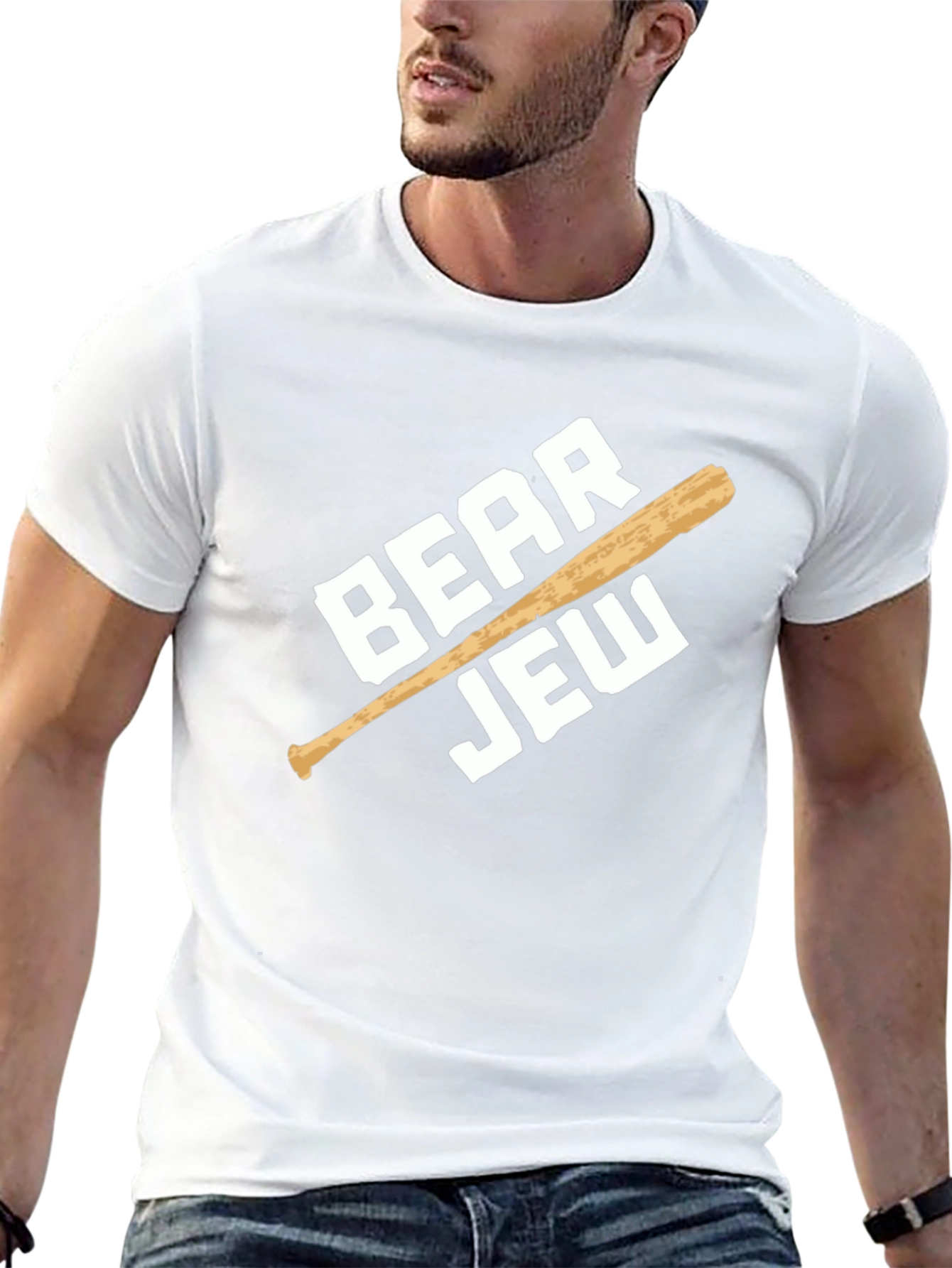 Black Bear Jew Novelty Graphic T-Shirt view 13