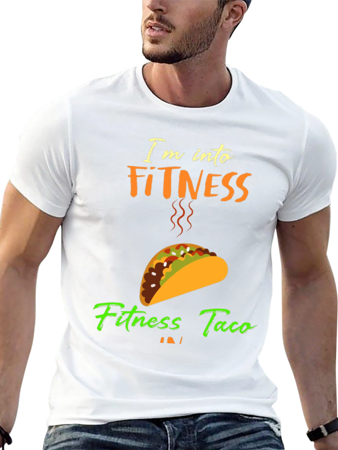 Black Fitness Taco T-Shirt - Gym Humor Tee view 13