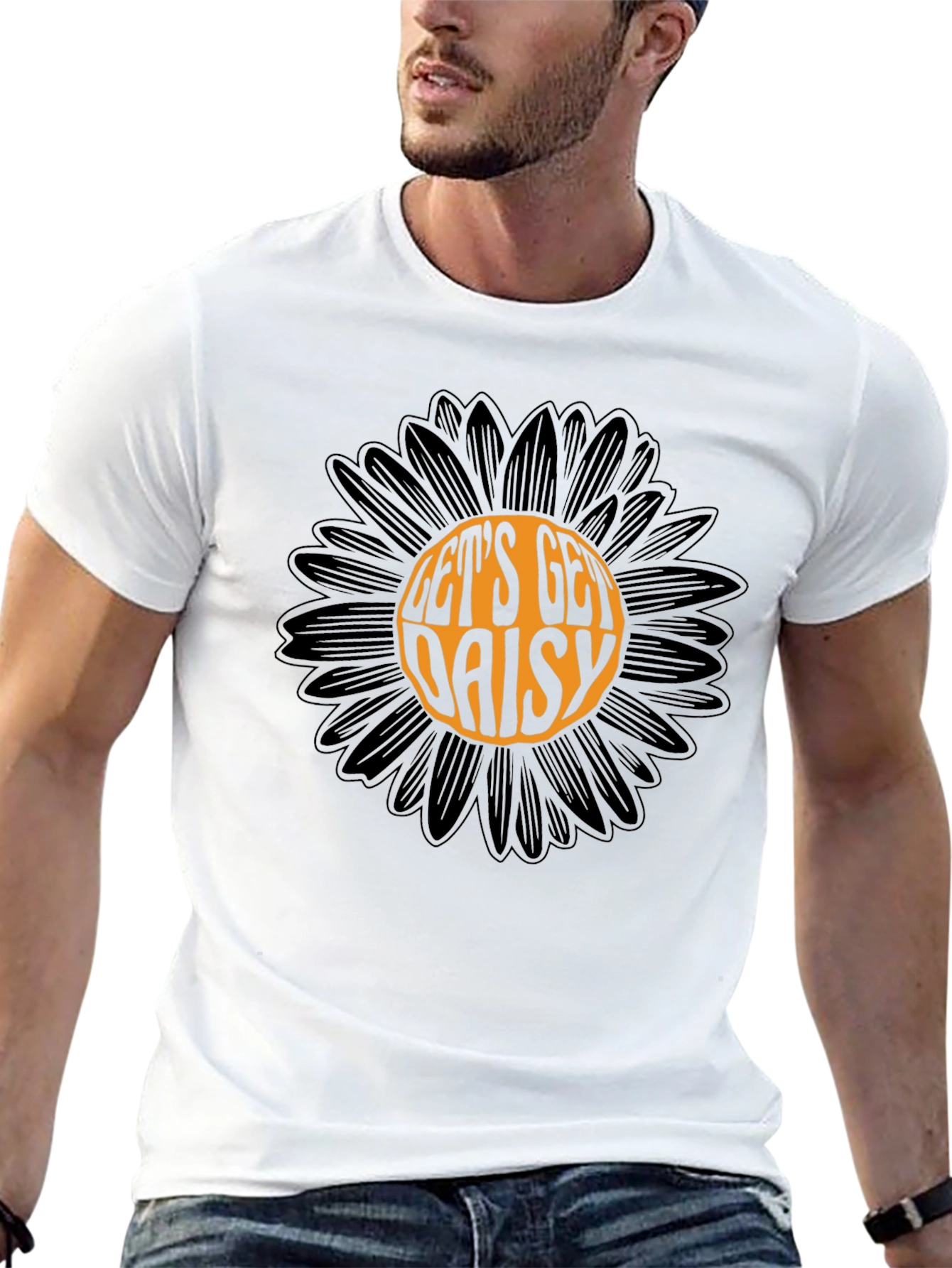 Black Let's Get Daisy Graphic T-Shirt view 13