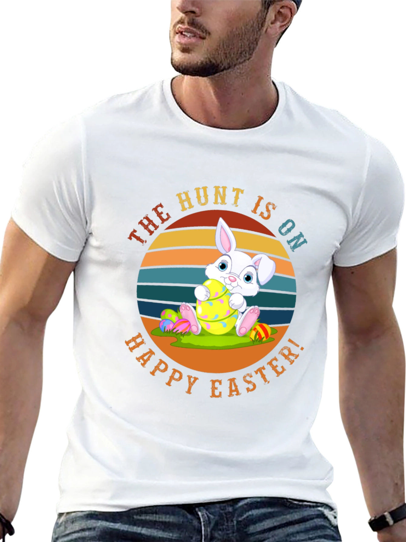 Black Happy Easter Bunny T-Shirt view 13