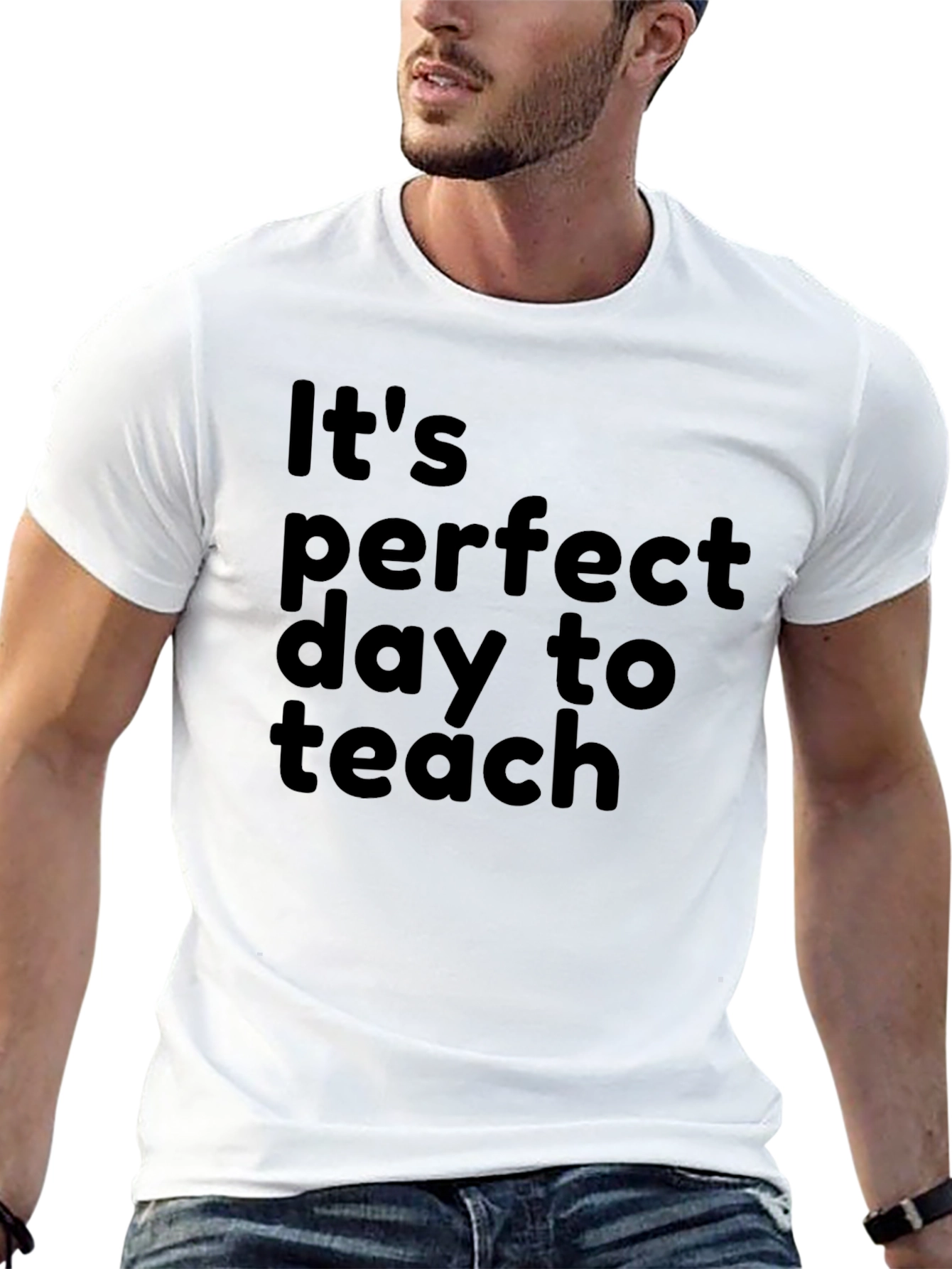 Black Perfect Day to Teach T-Shirt view 13