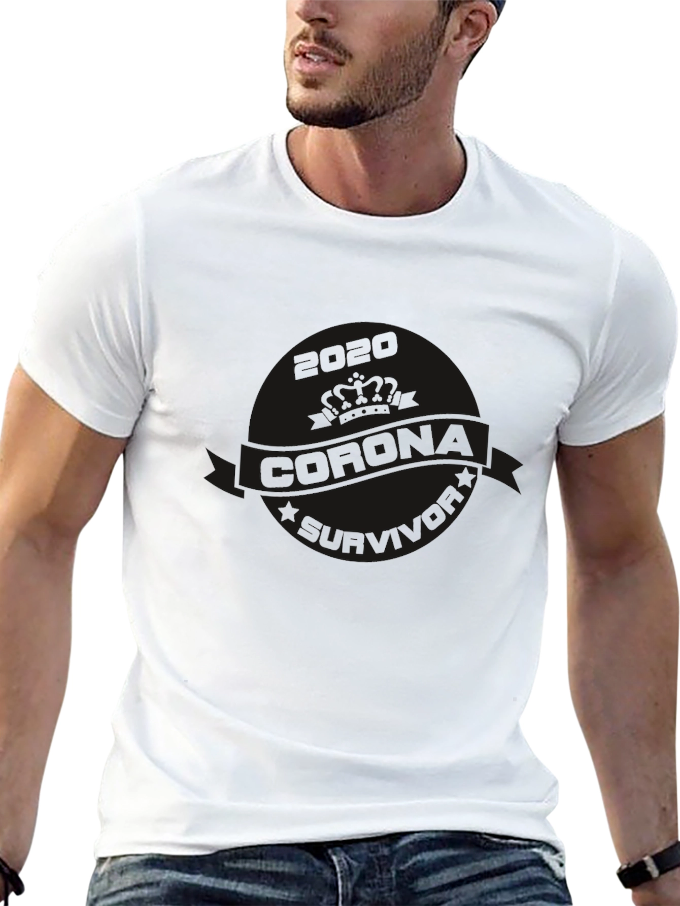 Black Men's Solid Black Casual Short Sleeve T-Shirt view 13