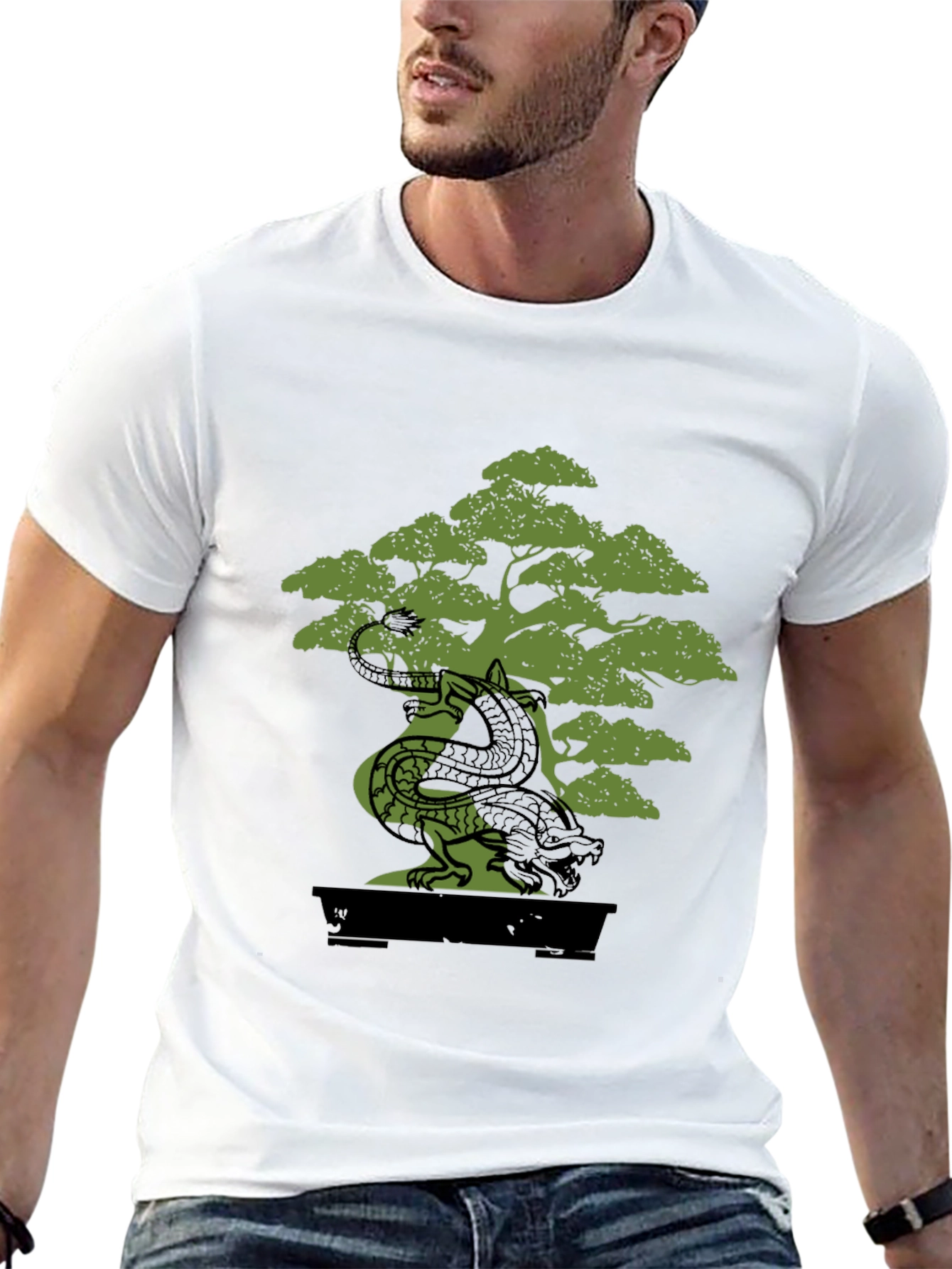 Black Dragon Bonsai Graphic Tee - Unique Design view 13