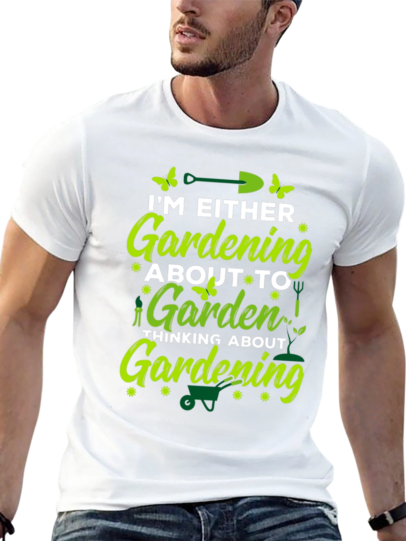 Black Gardening Lover T-Shirt - Black Cotton Blend view 13
