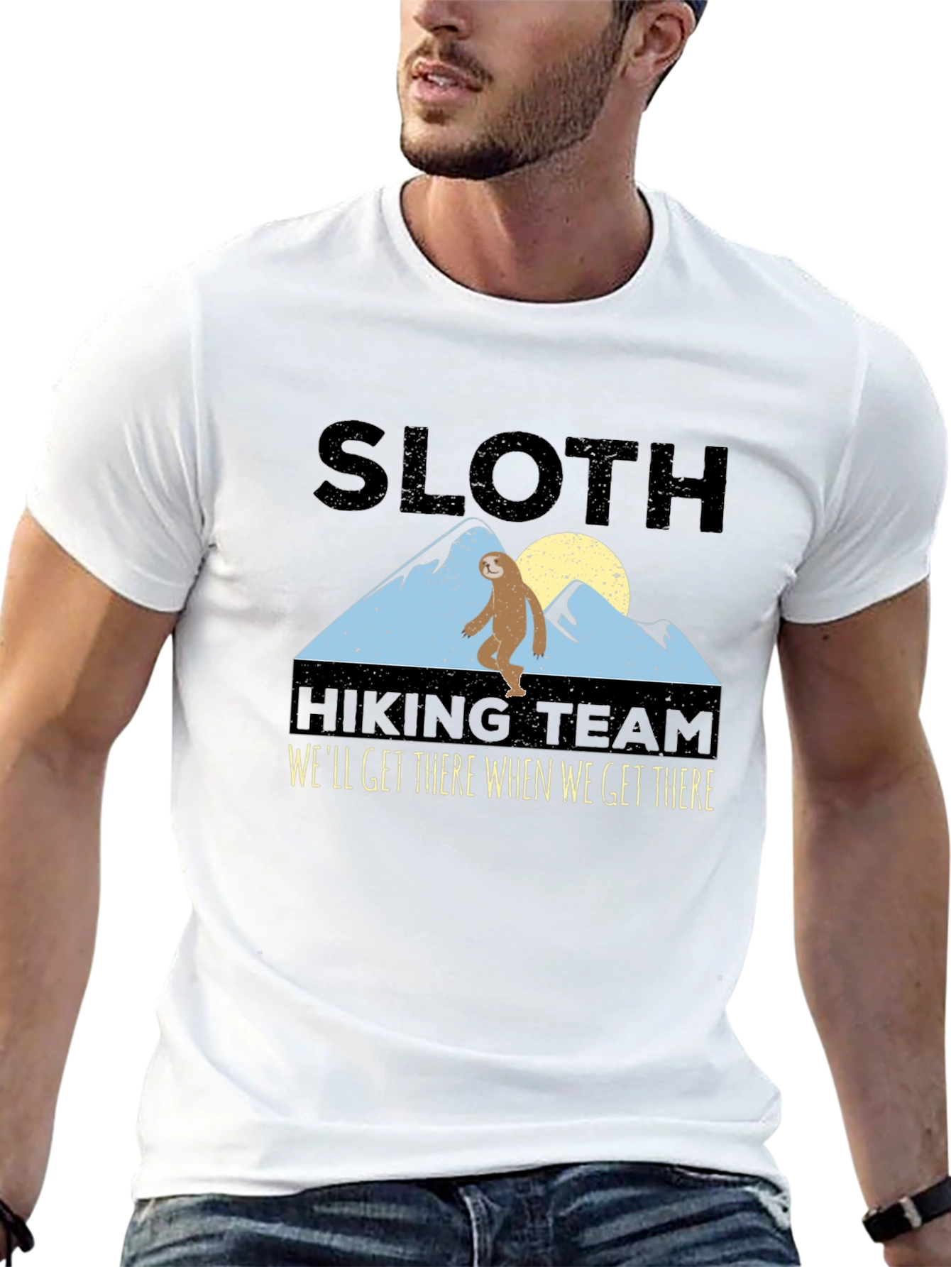 Black Sloth Hiking Team T-Shirt - We'll Get There When We Get There view 13