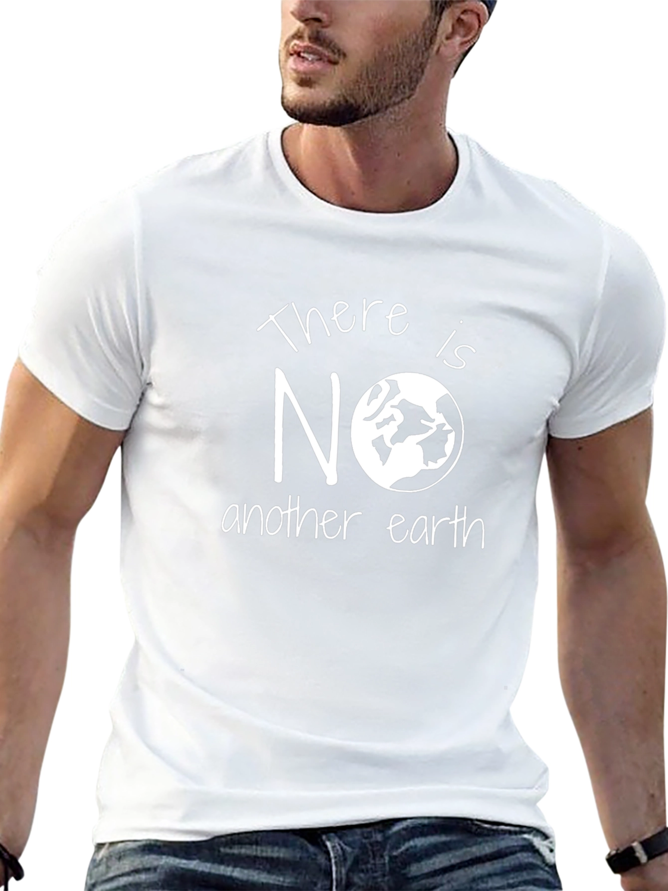 Black There is No Another Earth Graphic T-Shirt view 13