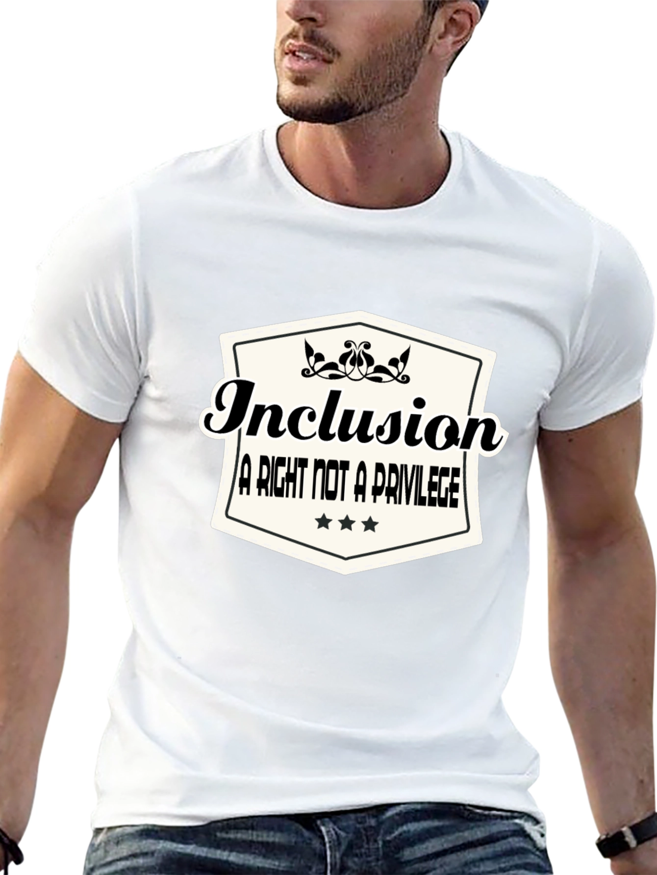 Black Inclusion T-Shirt: A Right Not a Privilege view 13