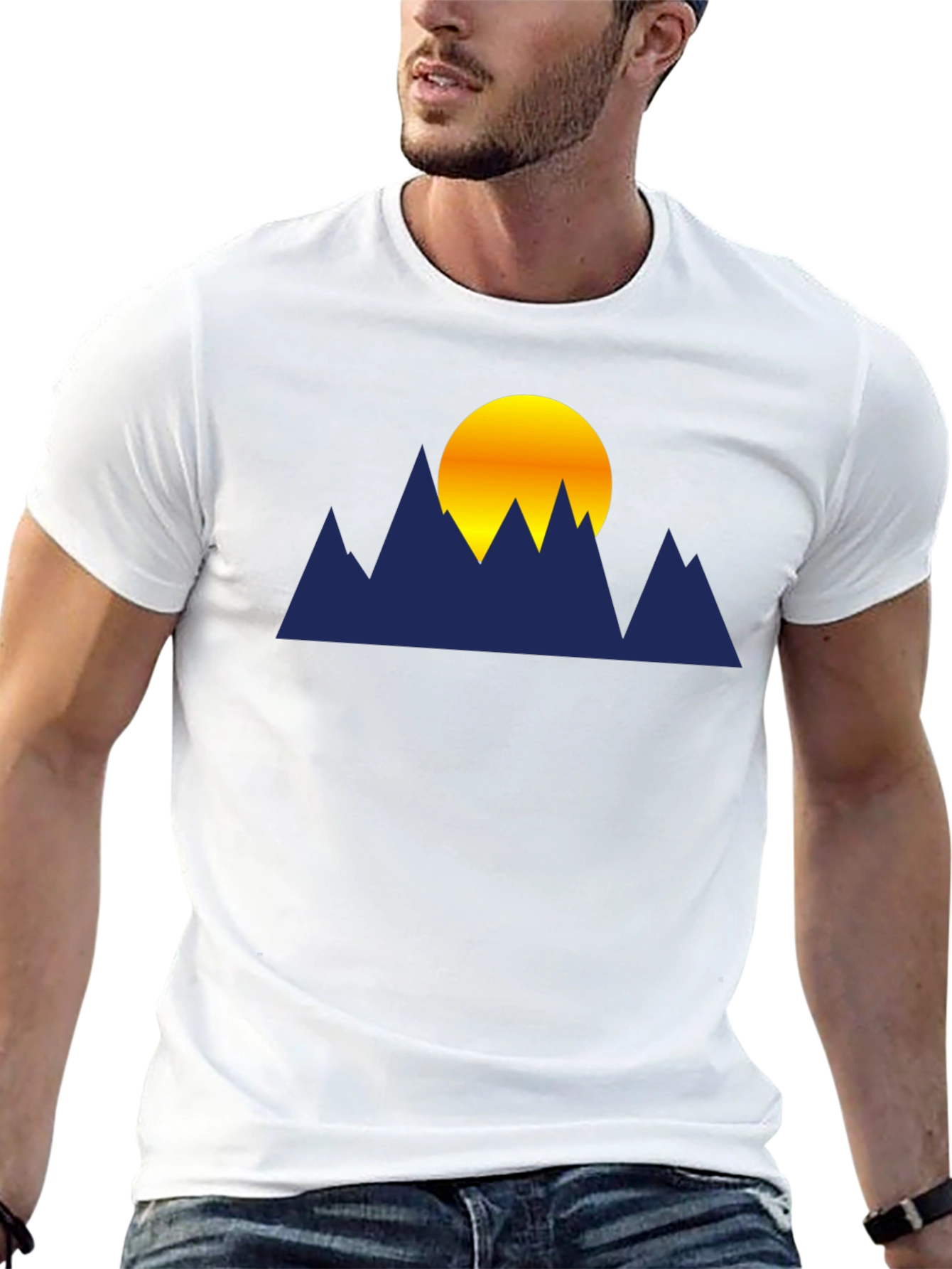 Black Mountain Sunset Graphic T-Shirt - Soft Cotton Blend view 13