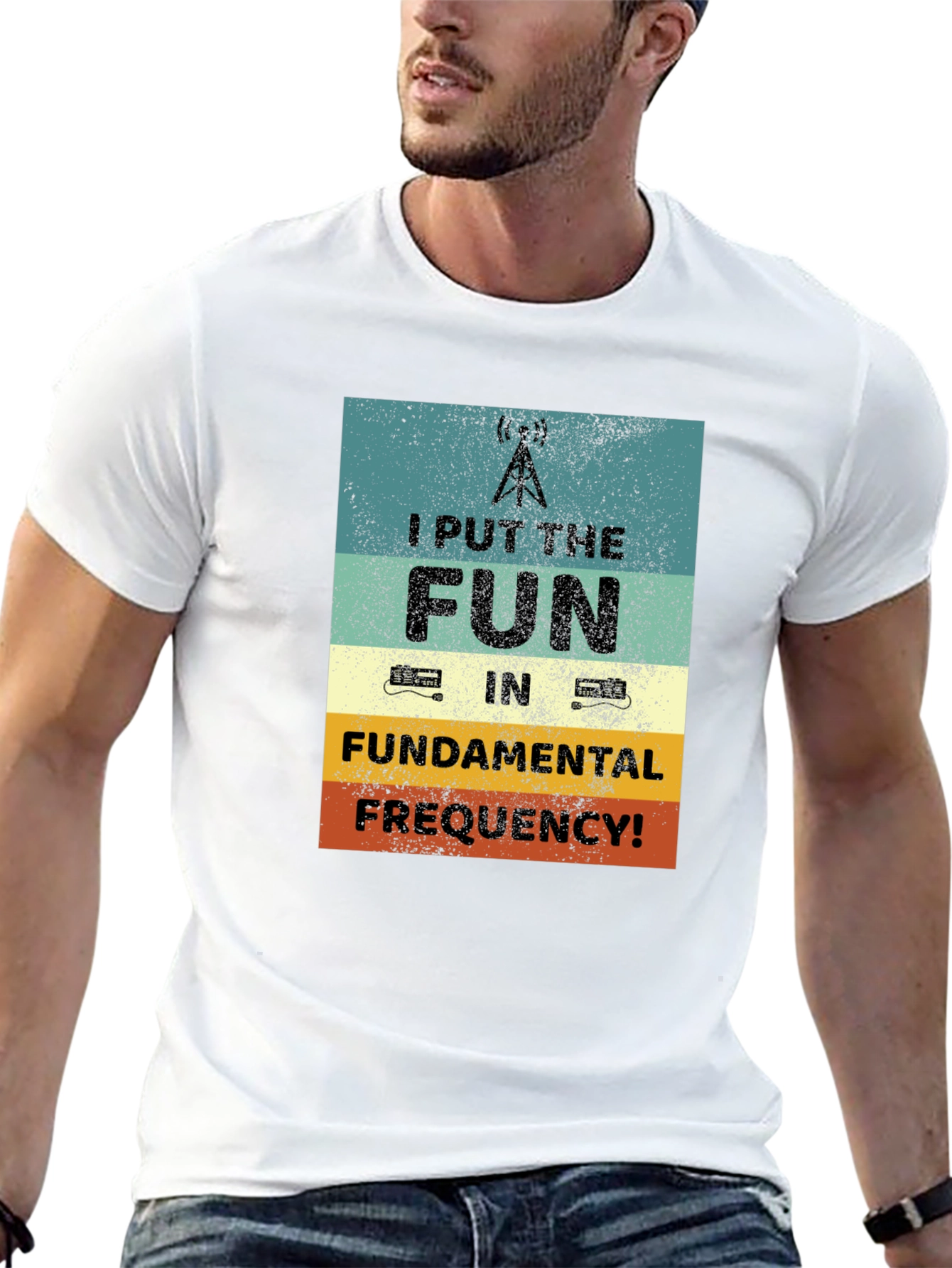 Black Fun Fundamental Frequency T-Shirt view 13