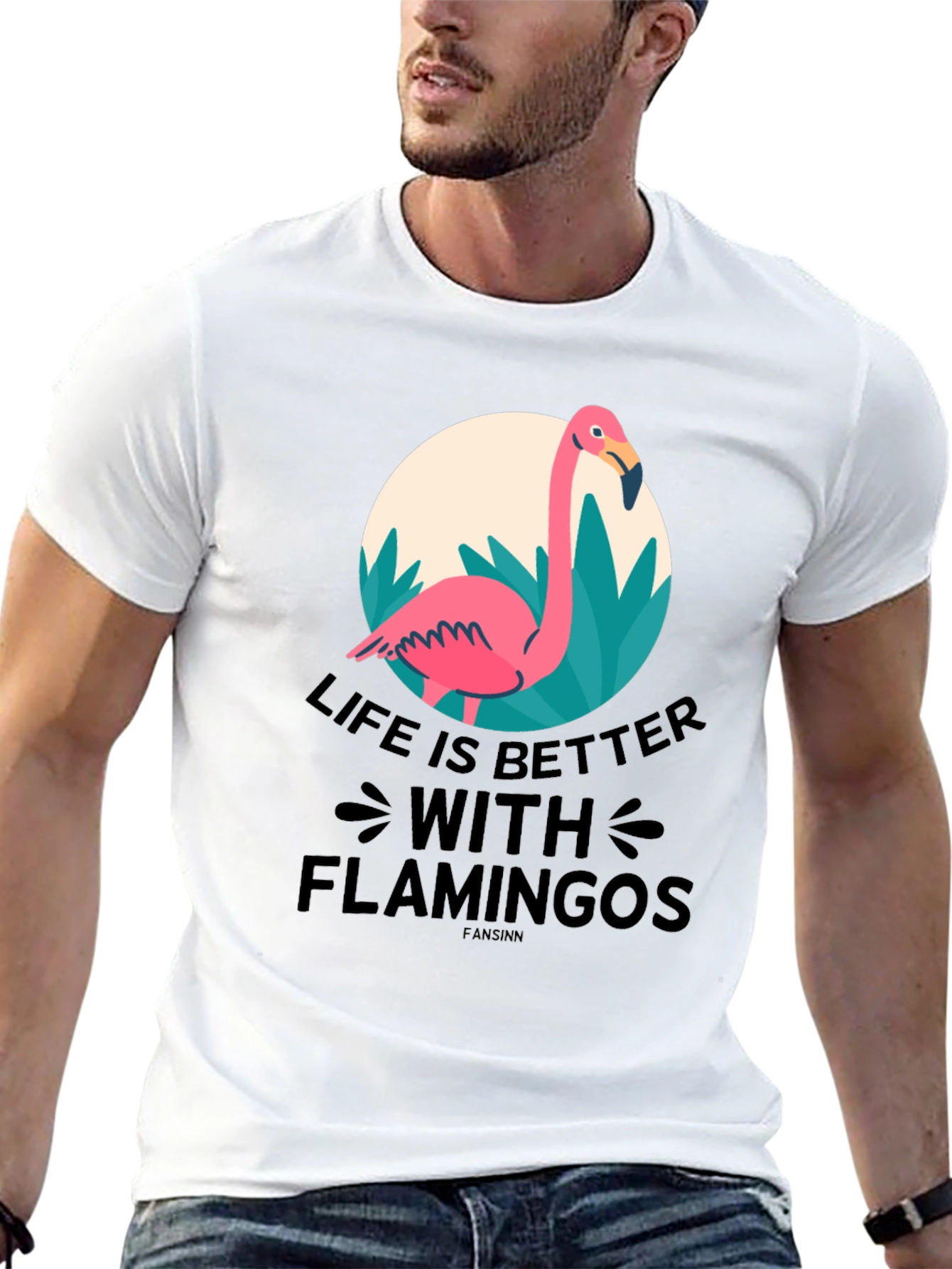Black Life is Better with Flamingos T-Shirt view 13