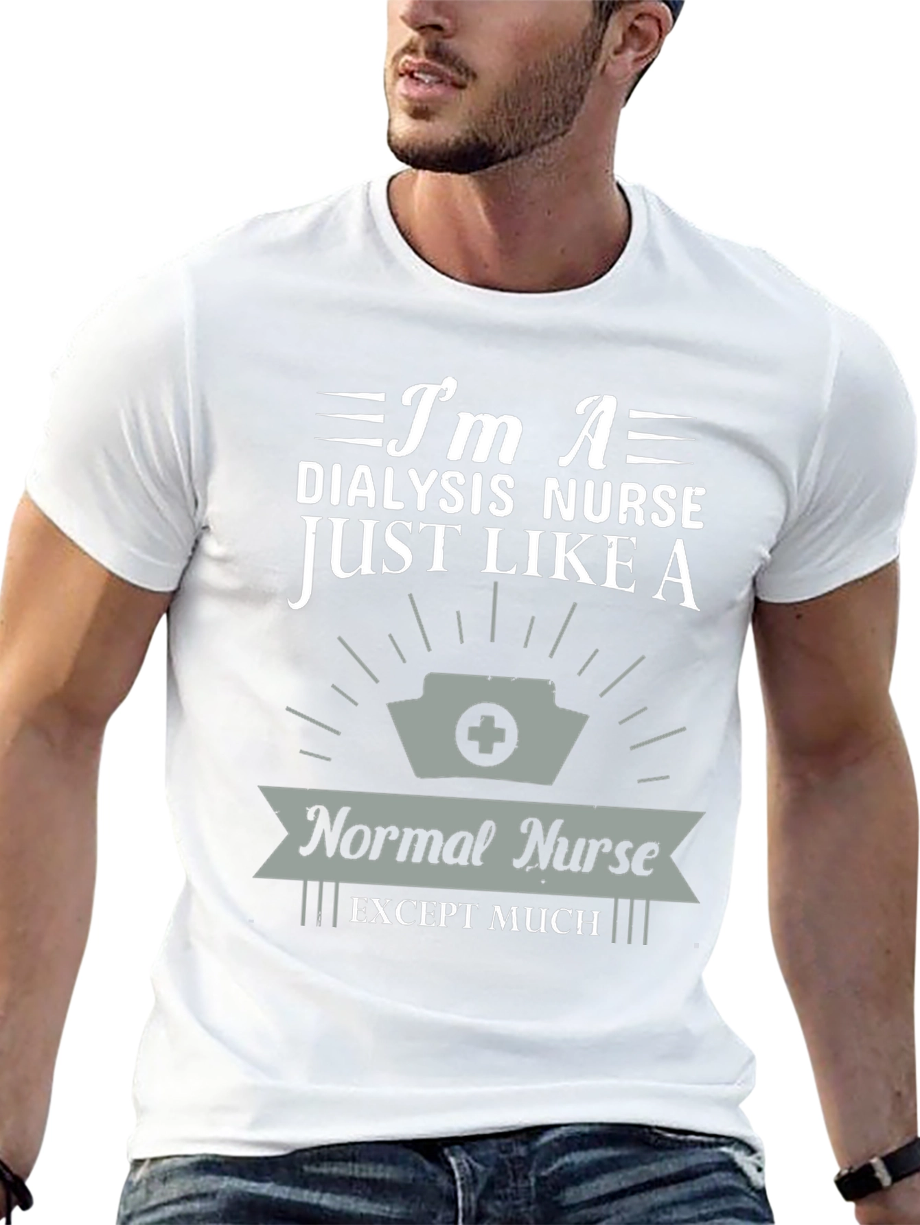 Black Dialysis Nurse T-Shirt - Gift for Nurses view 13