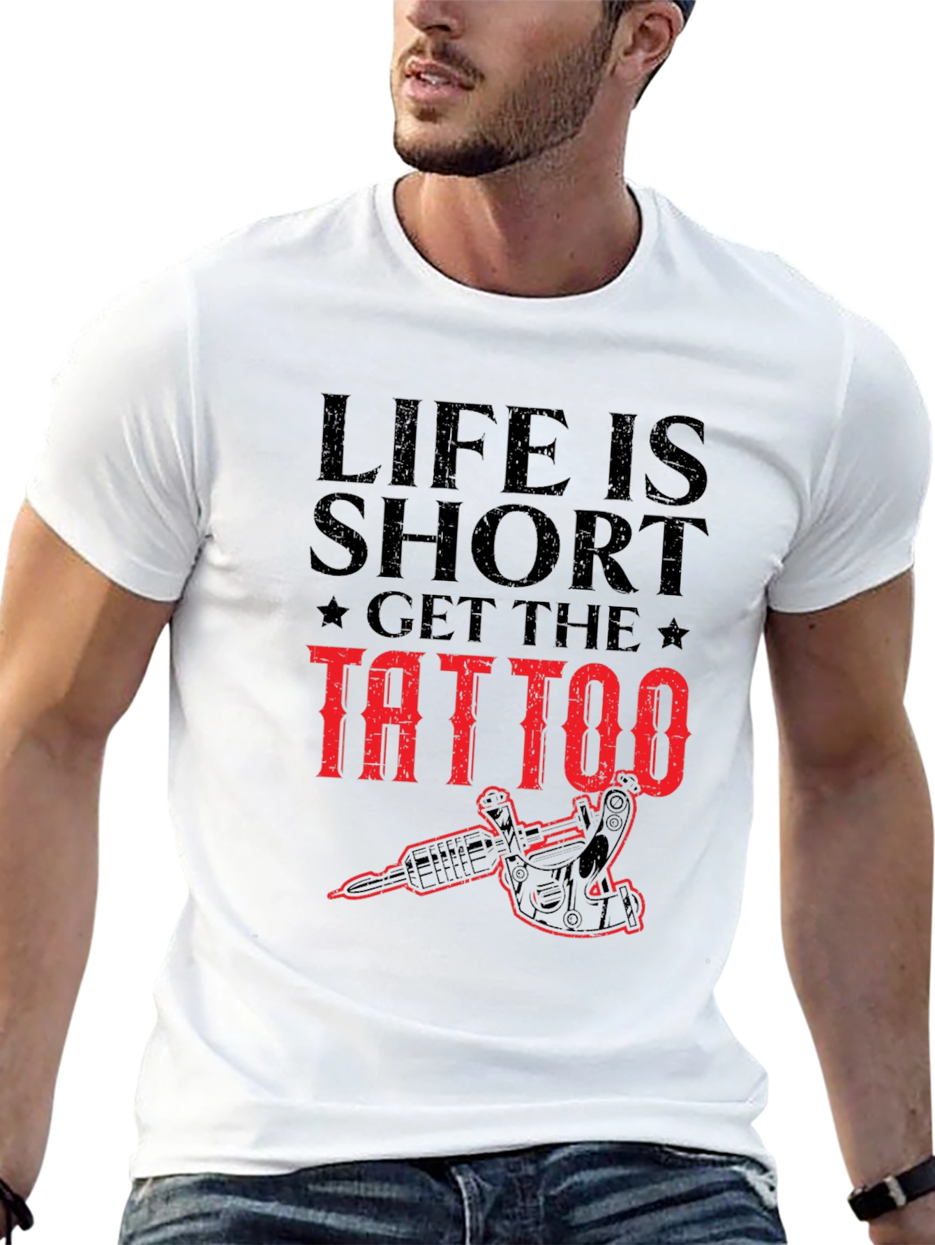 Life is Short Get the Tattoo Graphic Tee - 13