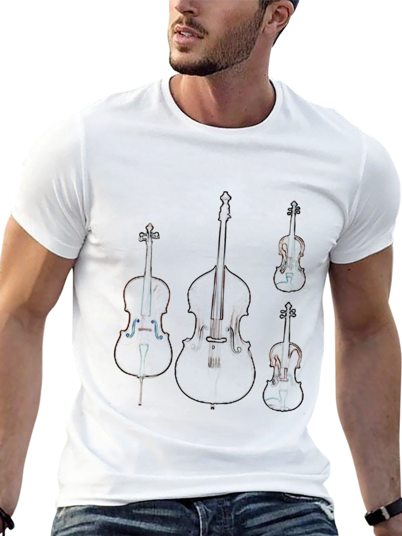 Music Lover Tee - String Instrument Design - 13