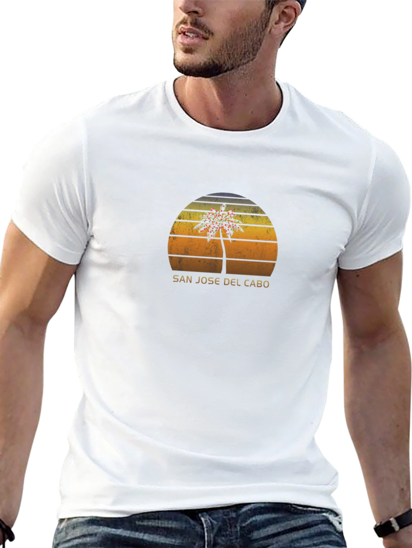 Black San Jose Del Cabo Palm Tree T-Shirt view 13