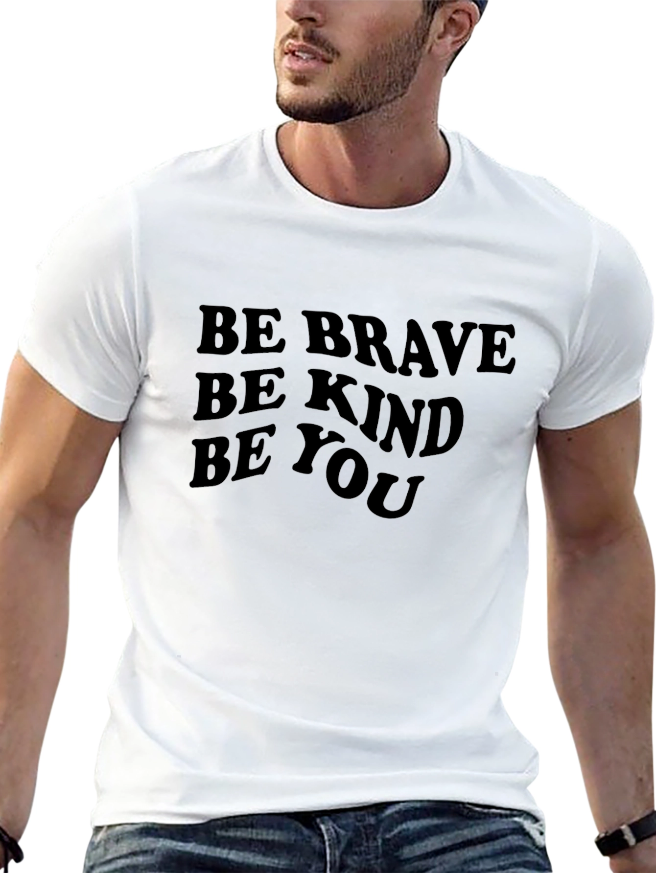 Black Be Brave Be Kind Be You Graphic Tee view 13