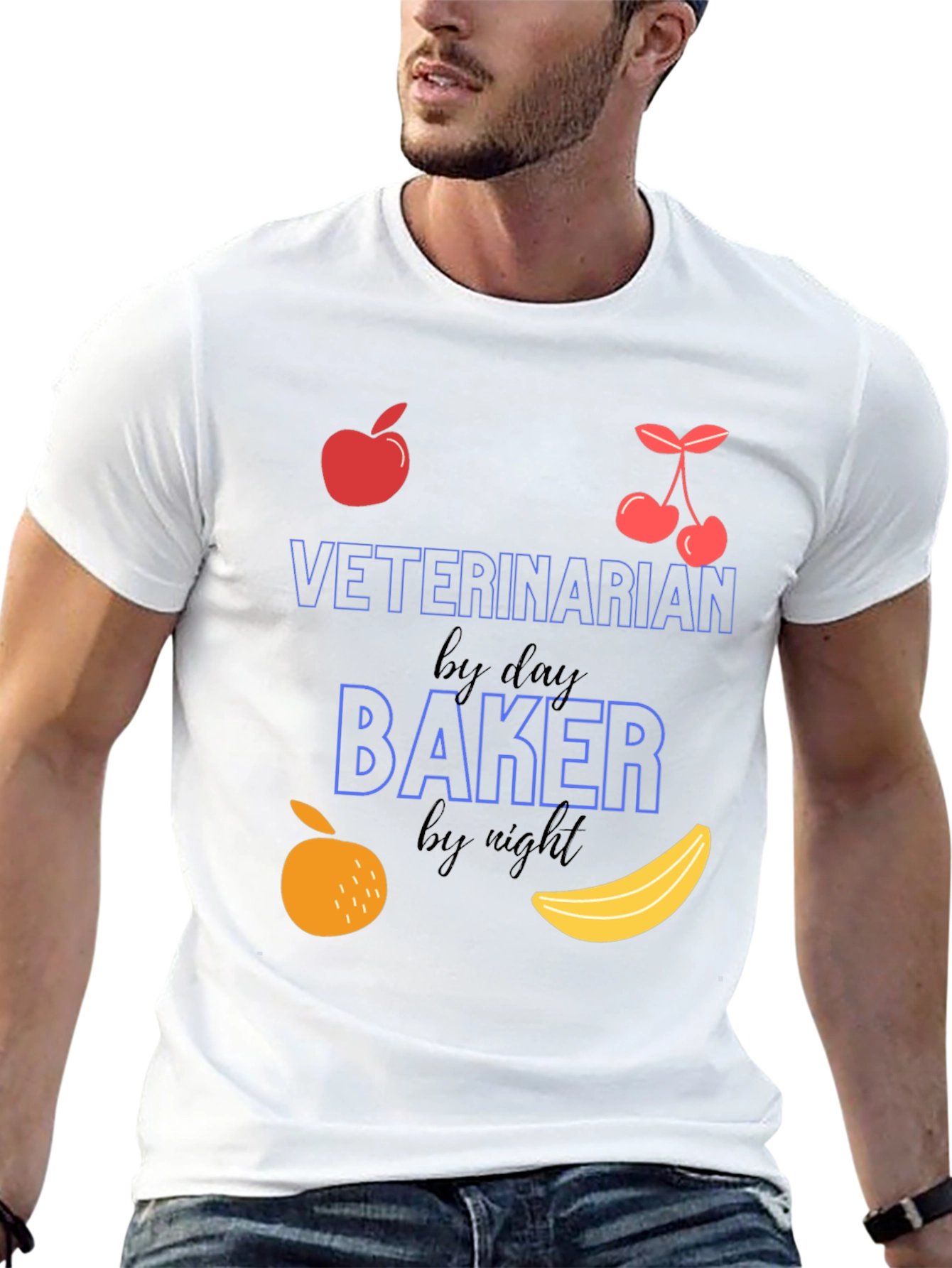 Black Veterinarian Baker T-Shirt view 13