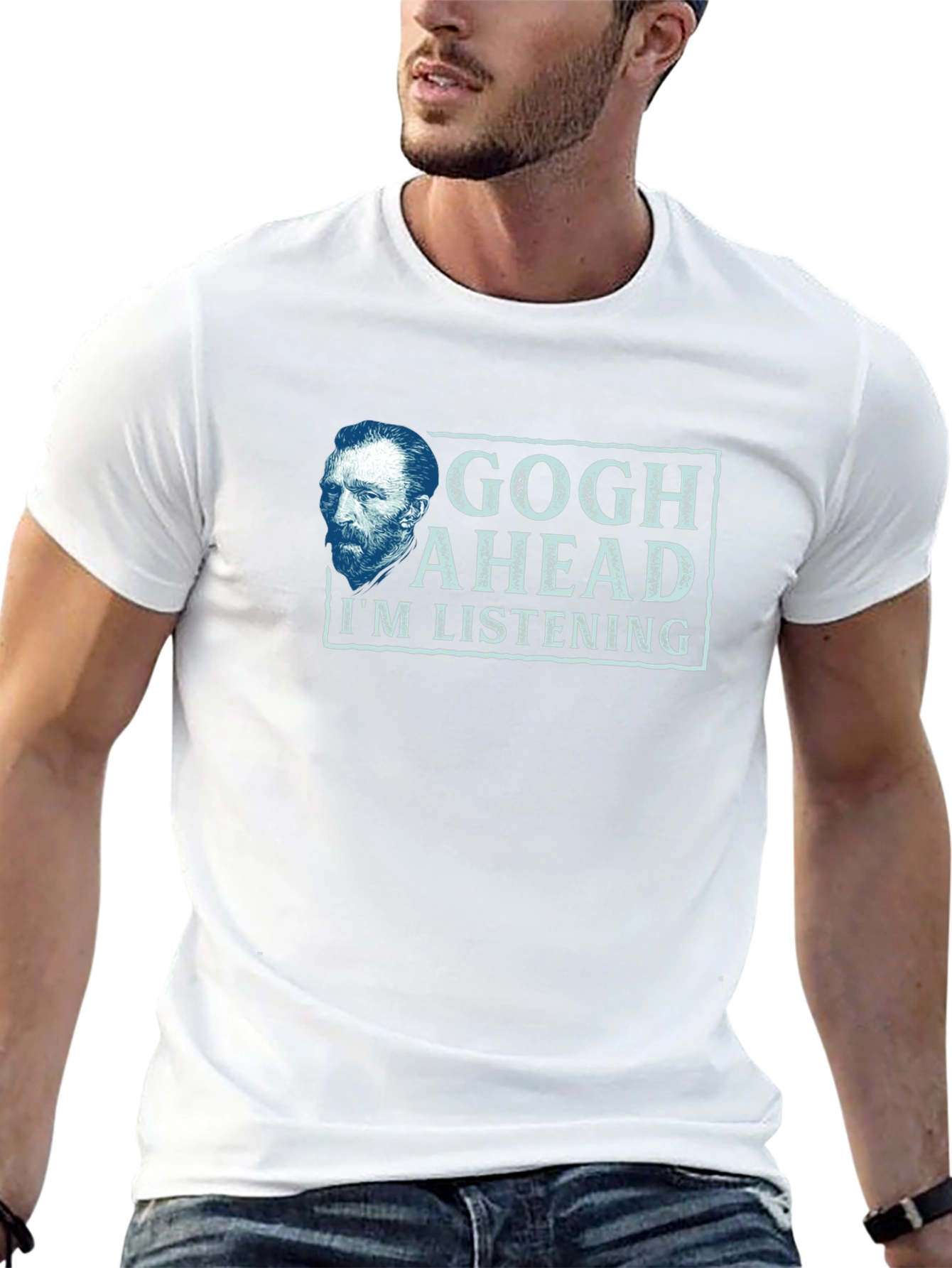 Black Gogh Ahead T-Shirt - Funny Artist Tee view 13
