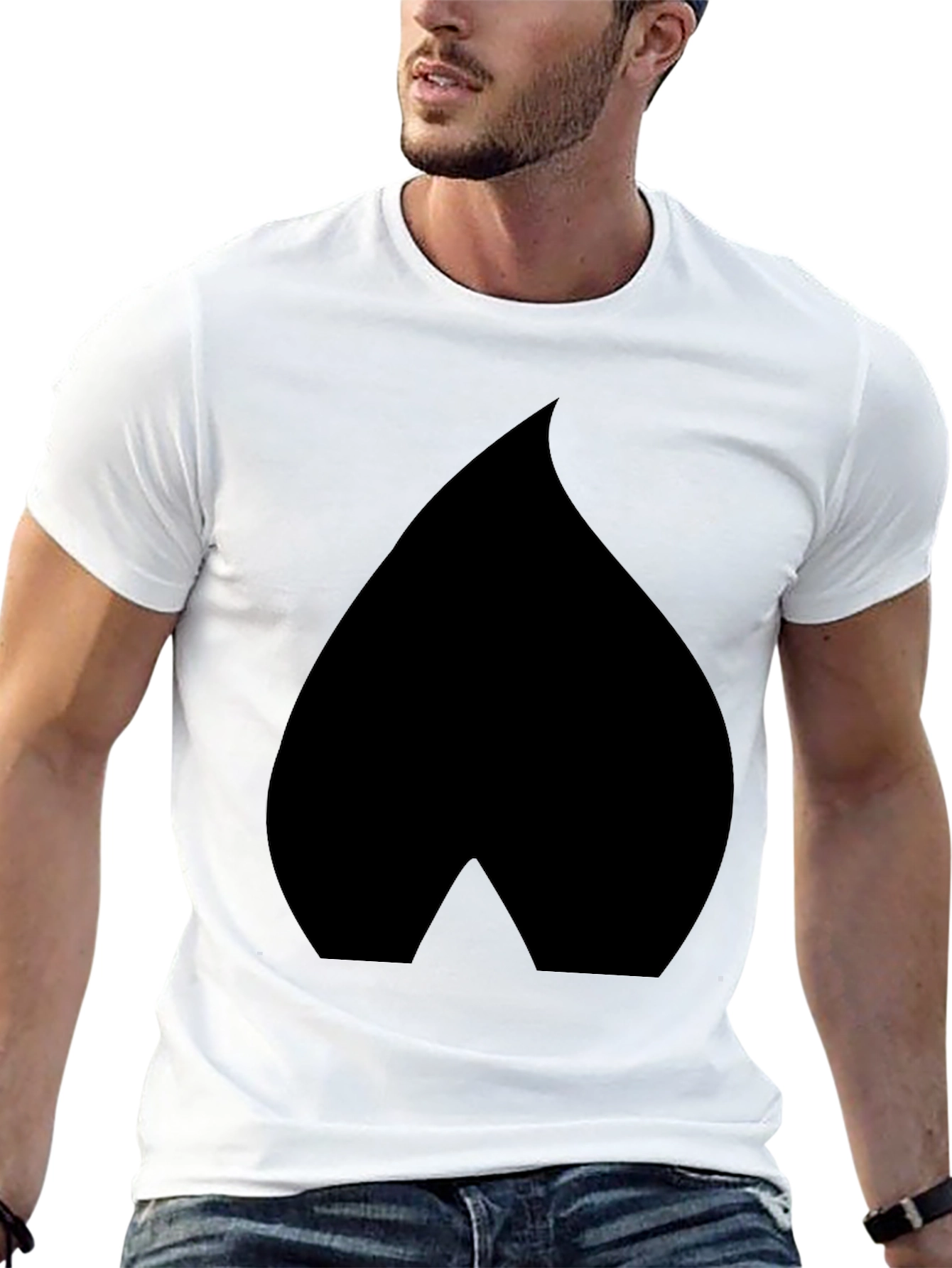 Black Spade Graphic Black T-Shirt - Modern Casual Wear view 13