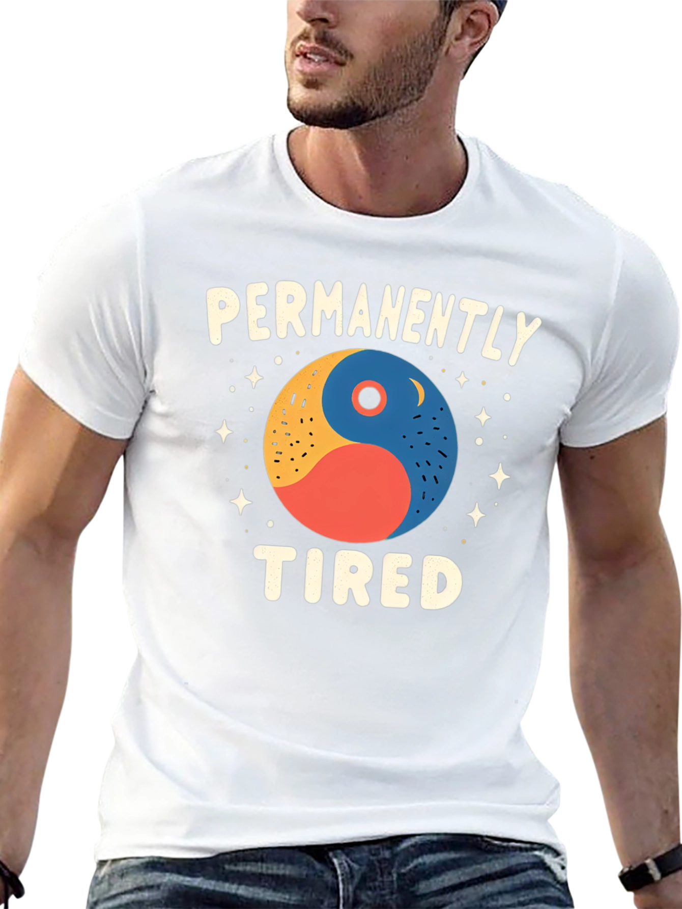 Black Permanently Tired Graphic T-Shirt view 13