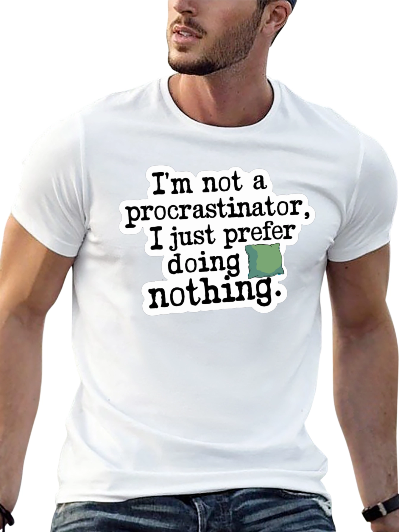 Black Procrastinator Humor Graphic T-Shirt view 13