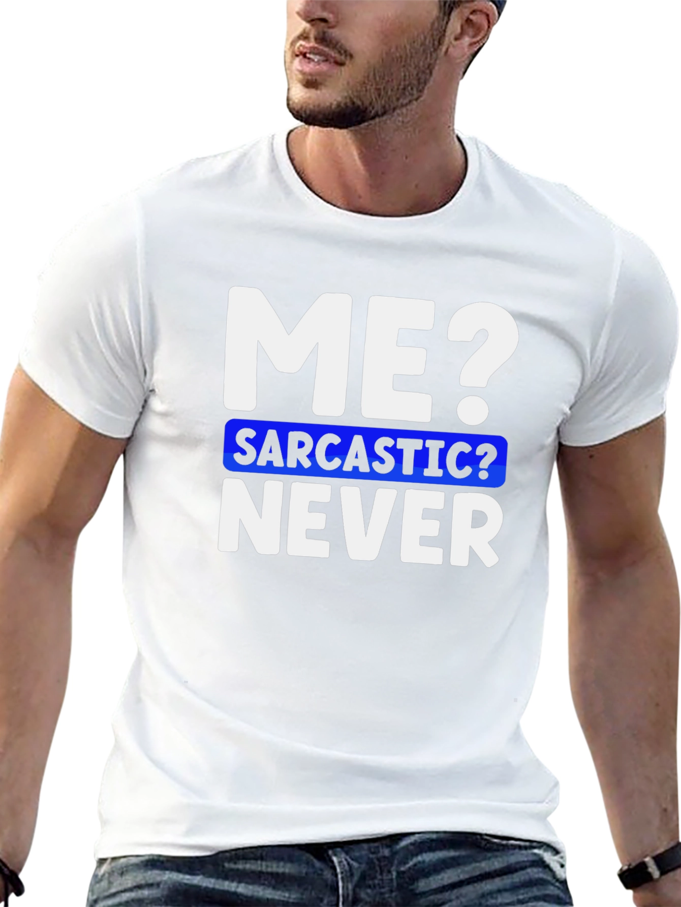 Black Sarcastic Never Funny T-Shirt view 13