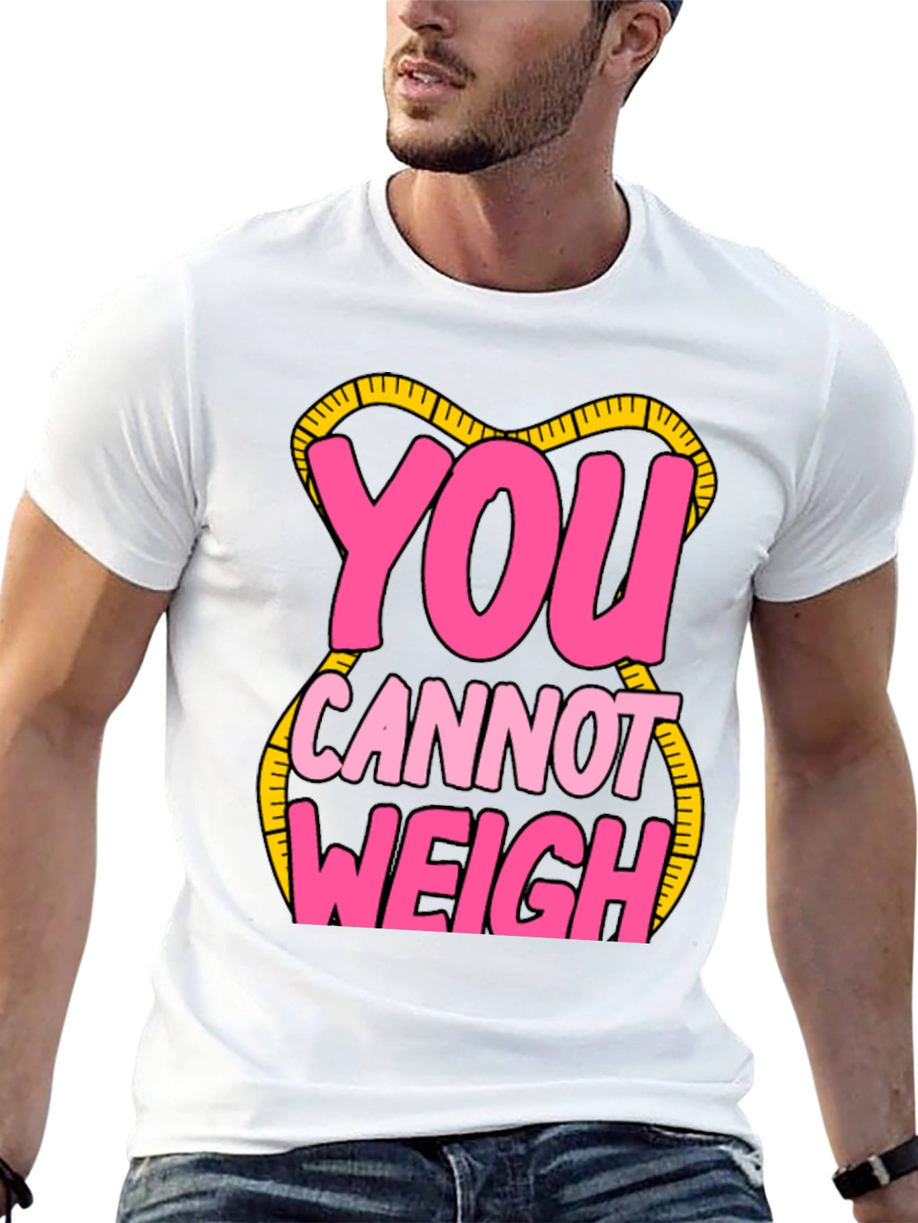 Black You Cannot Weigh Graphic T-Shirt view 13