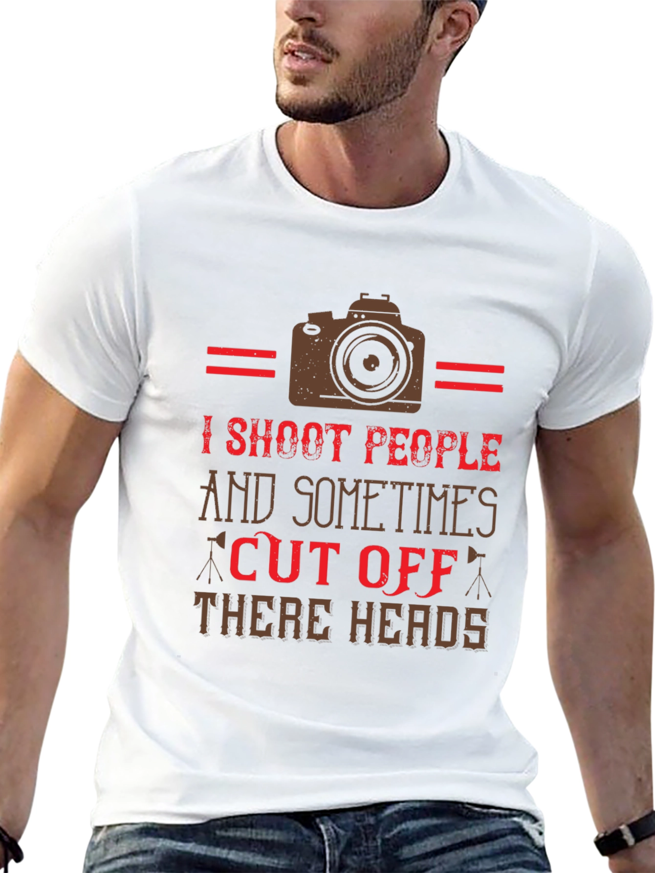 Black I Shoot People Funny Camera T-Shirt view 13