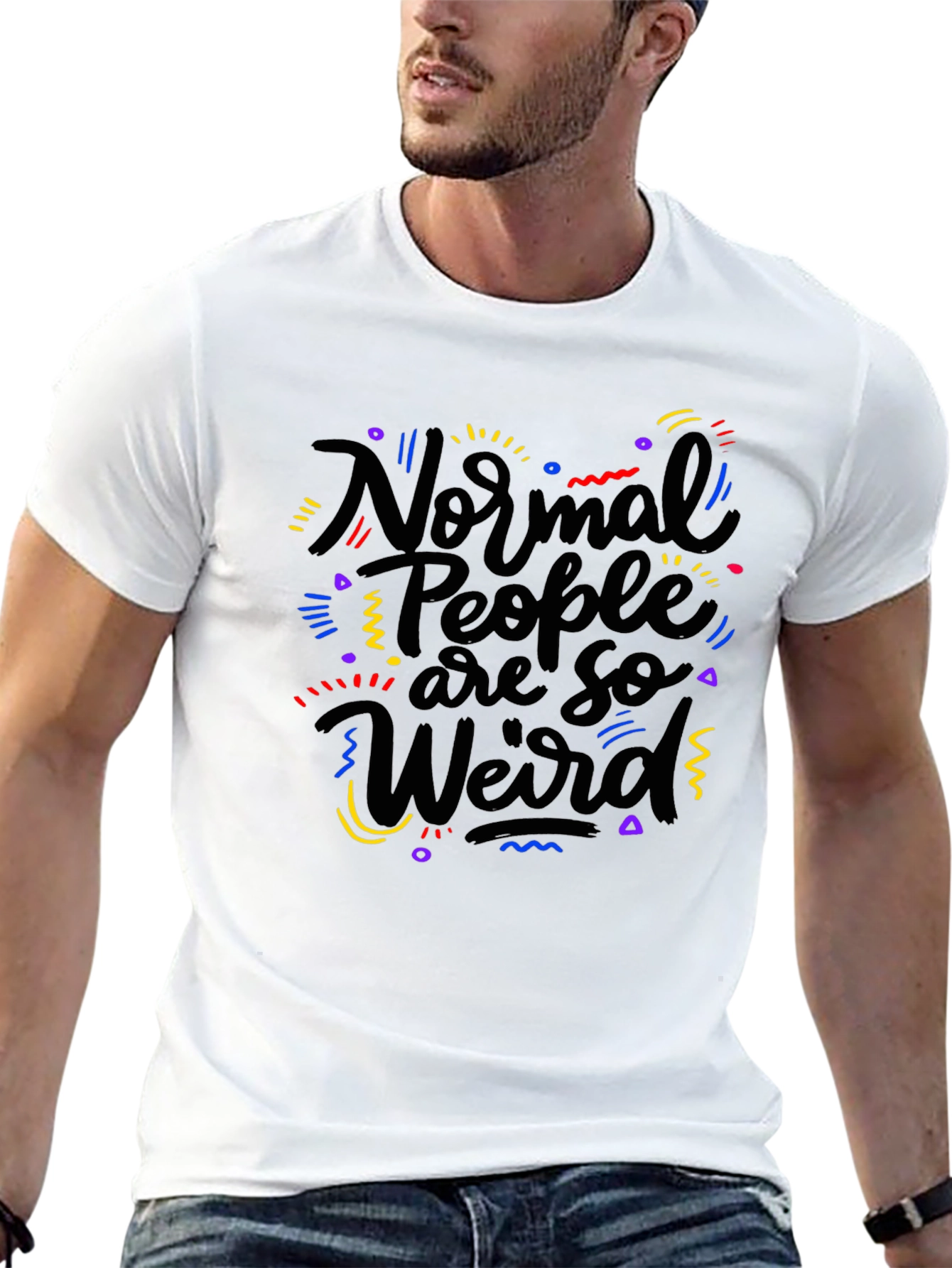 Black Normal People Are So Weird T-Shirt view 13