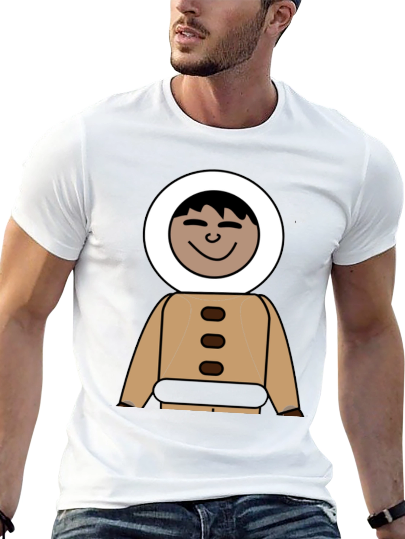 Cartoon Eskimo Outfit Graphic Tee - 13